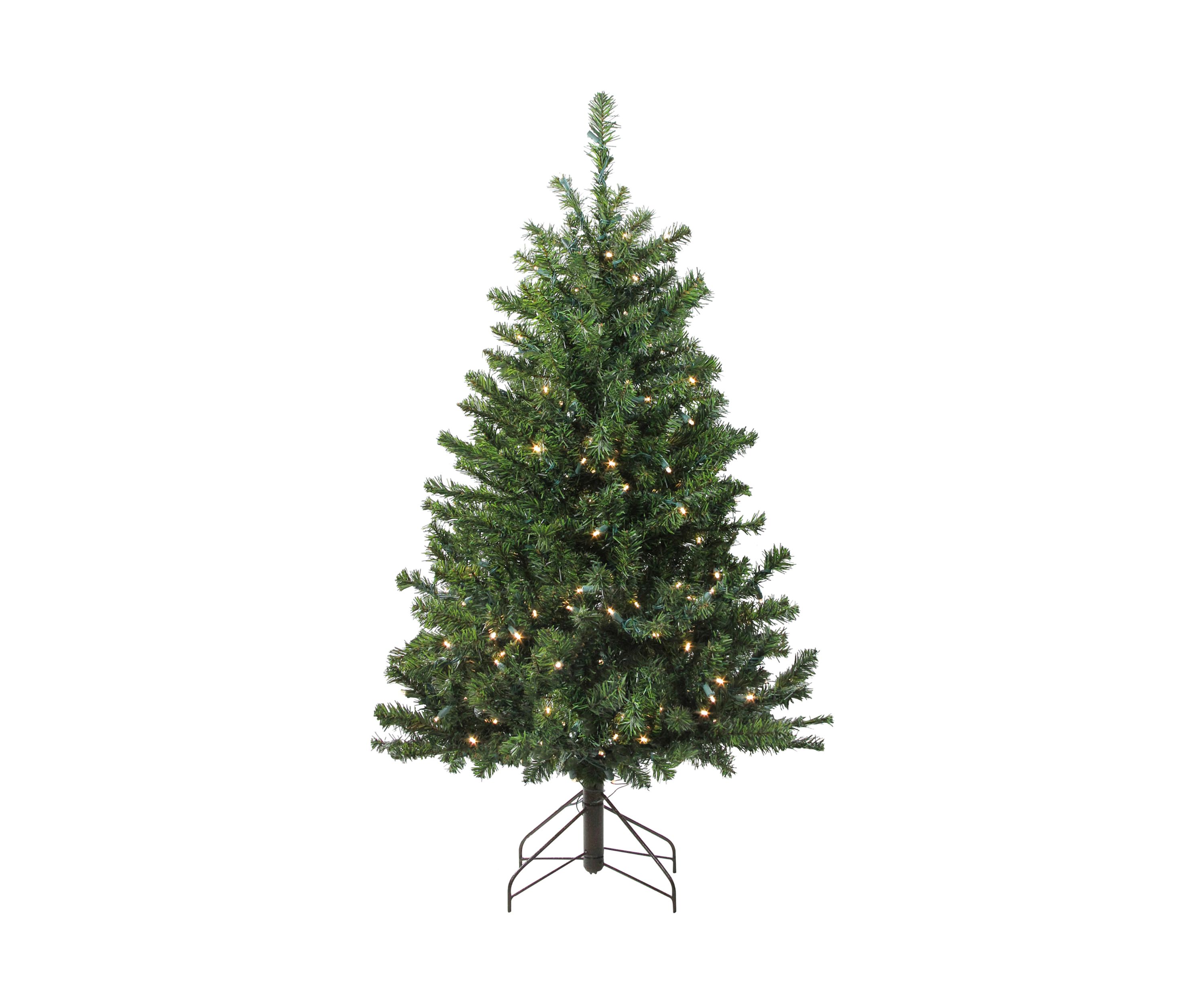 4 Pre-Lit Medium Canadian Pine Artificial Christmas Tree - Candlelight LED Lights