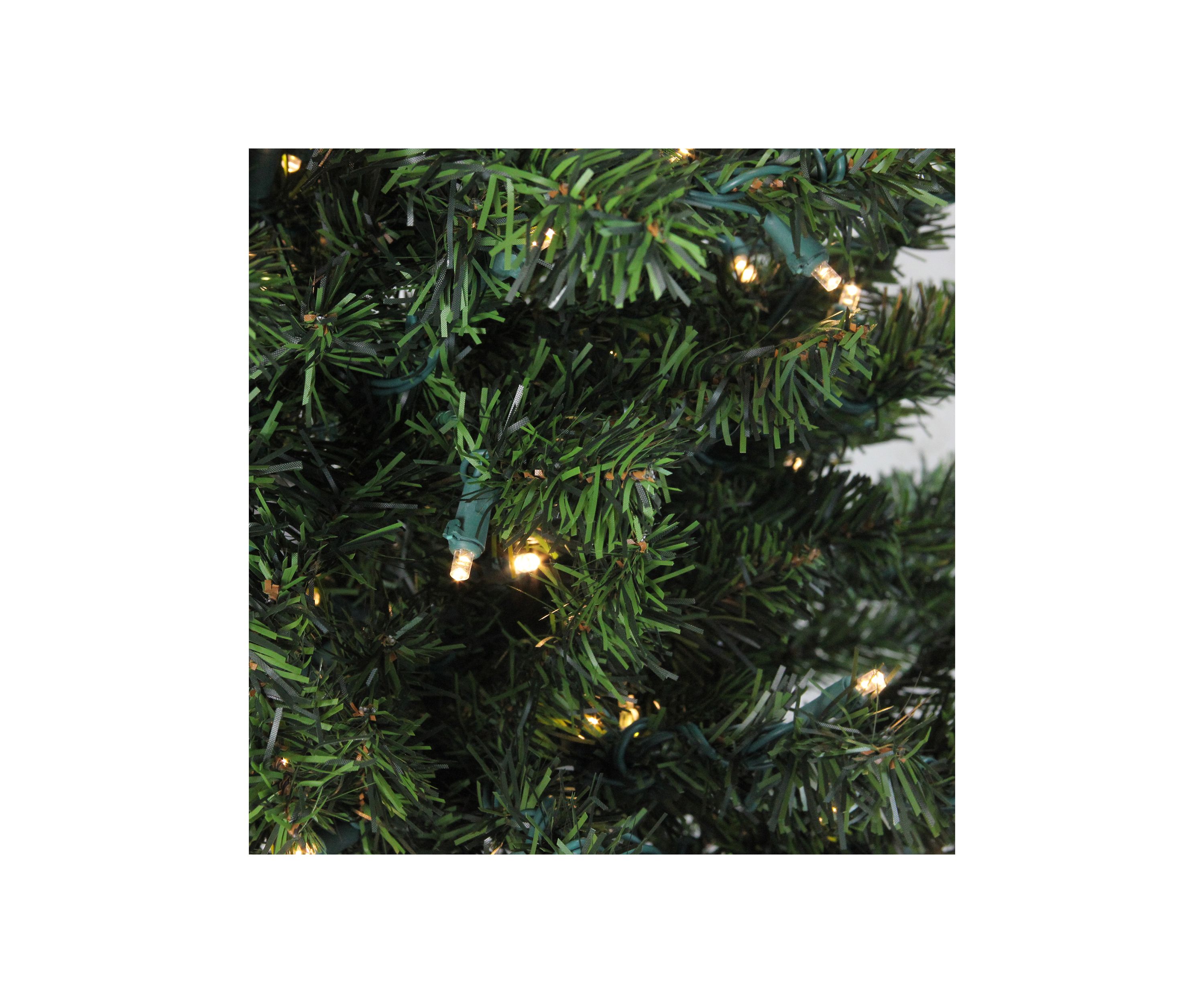 4 Pre-Lit Medium Canadian Pine Artificial Christmas Tree - Candlelight LED Lights