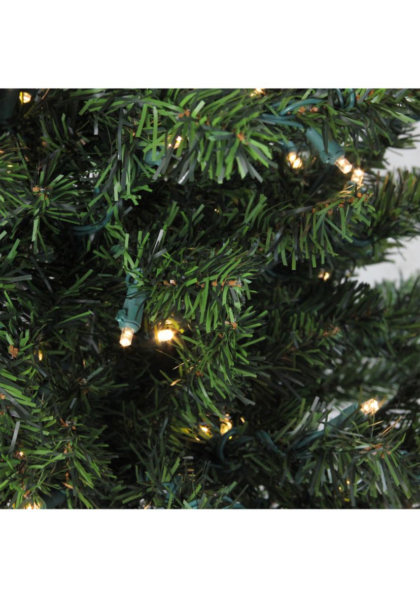 4 Pre-Lit Medium Canadian Pine Artificial Christmas Tree - Candlelight LED Lights
