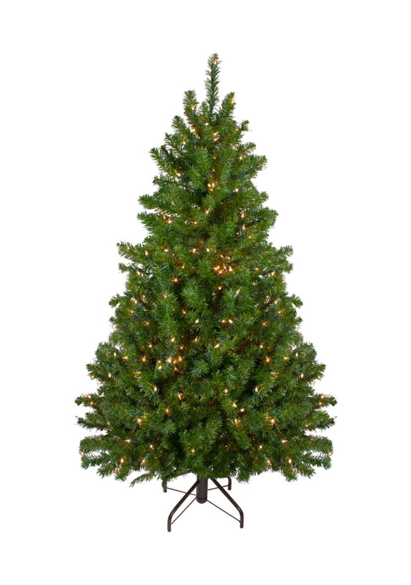 5 Pre-Lit Medium Canadian Pine Artificial Christmas Tree  Clear Lights