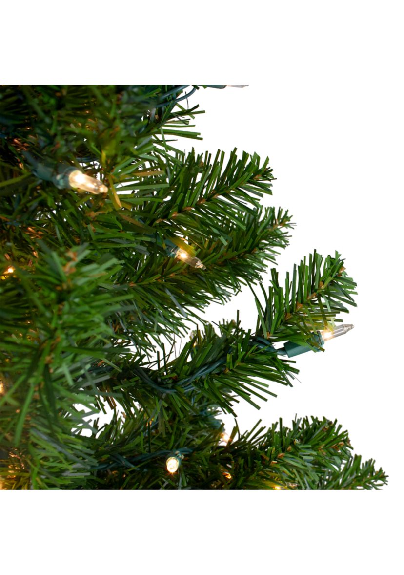 5 Pre-Lit Medium Canadian Pine Artificial Christmas Tree  Clear Lights