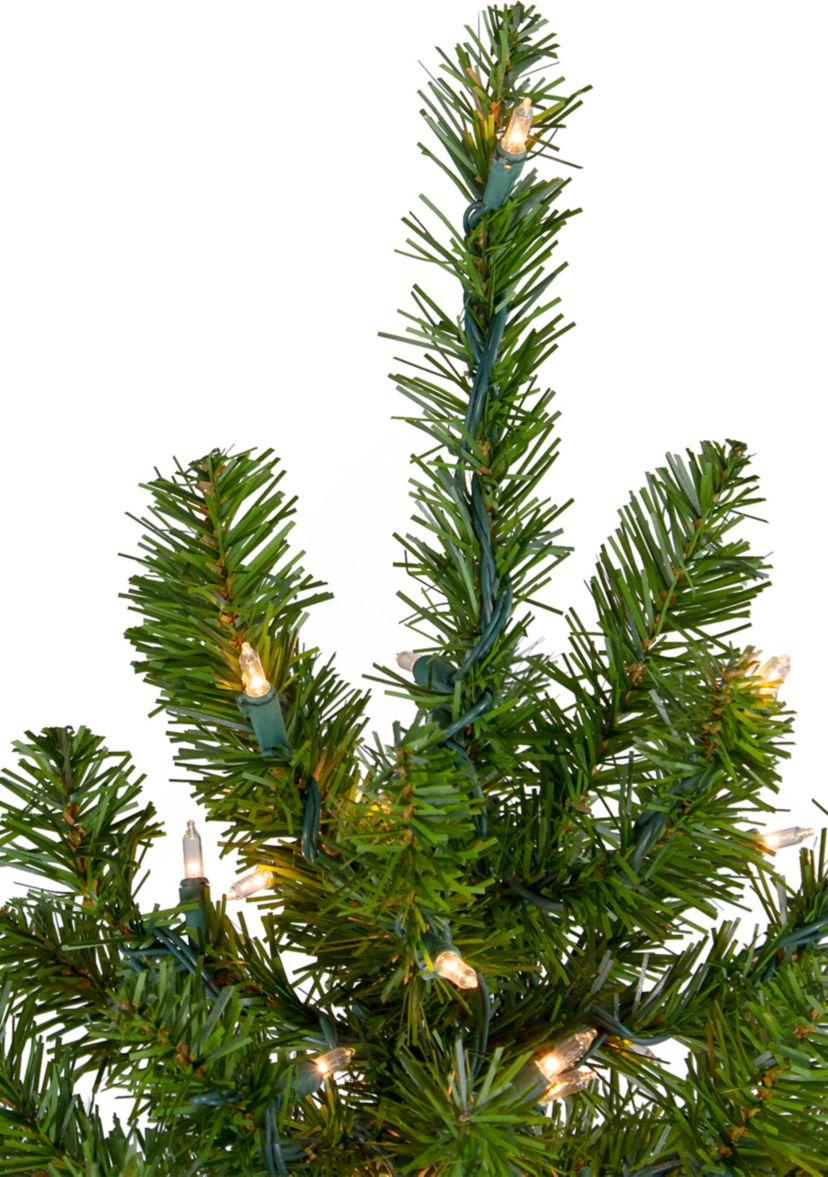 5 Pre-Lit Medium Canadian Pine Artificial Christmas Tree  Clear Lights