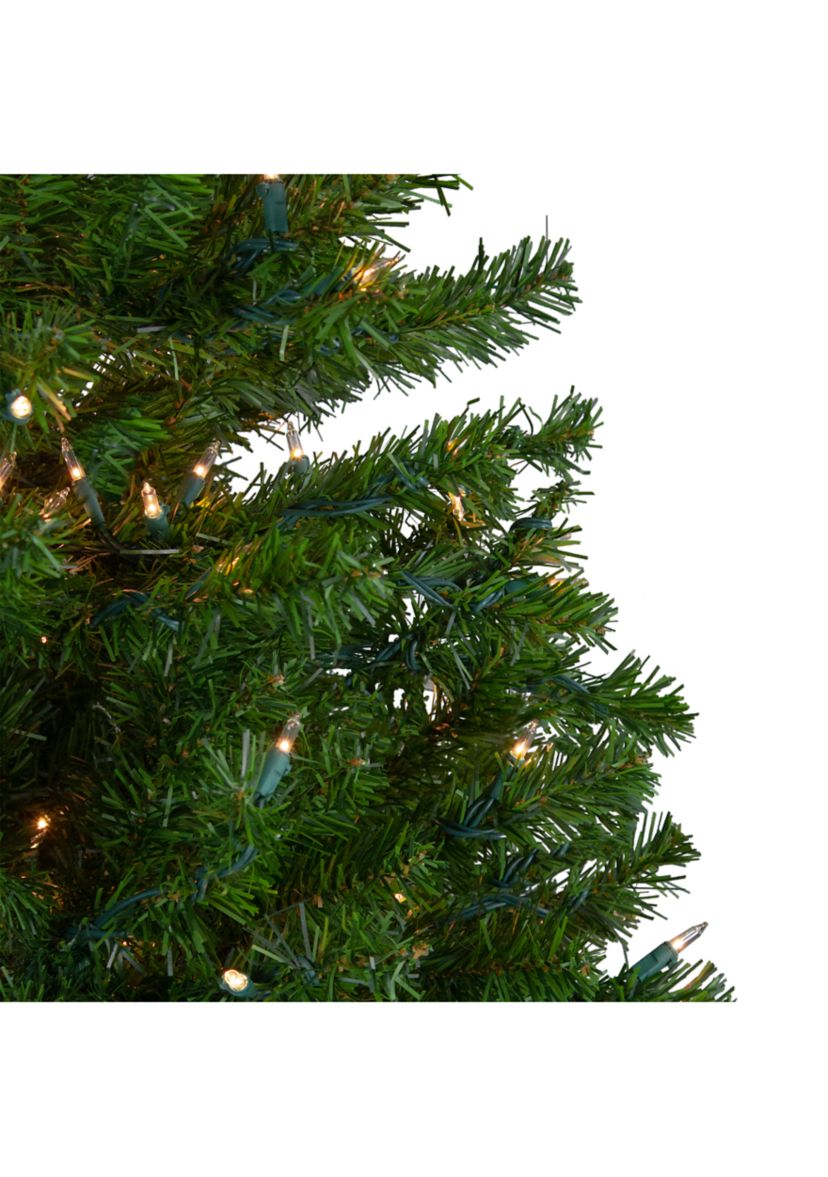 5 Pre-Lit Medium Canadian Pine Artificial Christmas Tree  Clear Lights