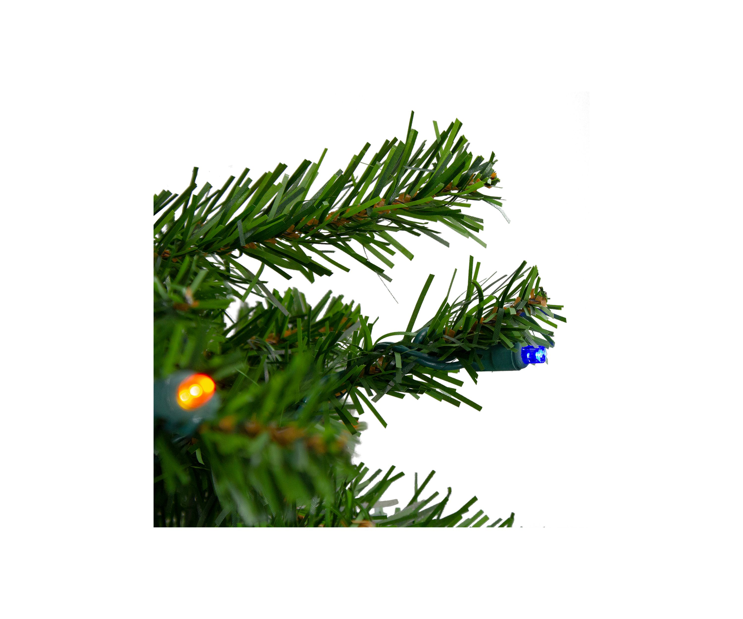 5 Pre-Lit LED Medium Canadian Pine Artificial Christmas Tree - Multicolored Lights