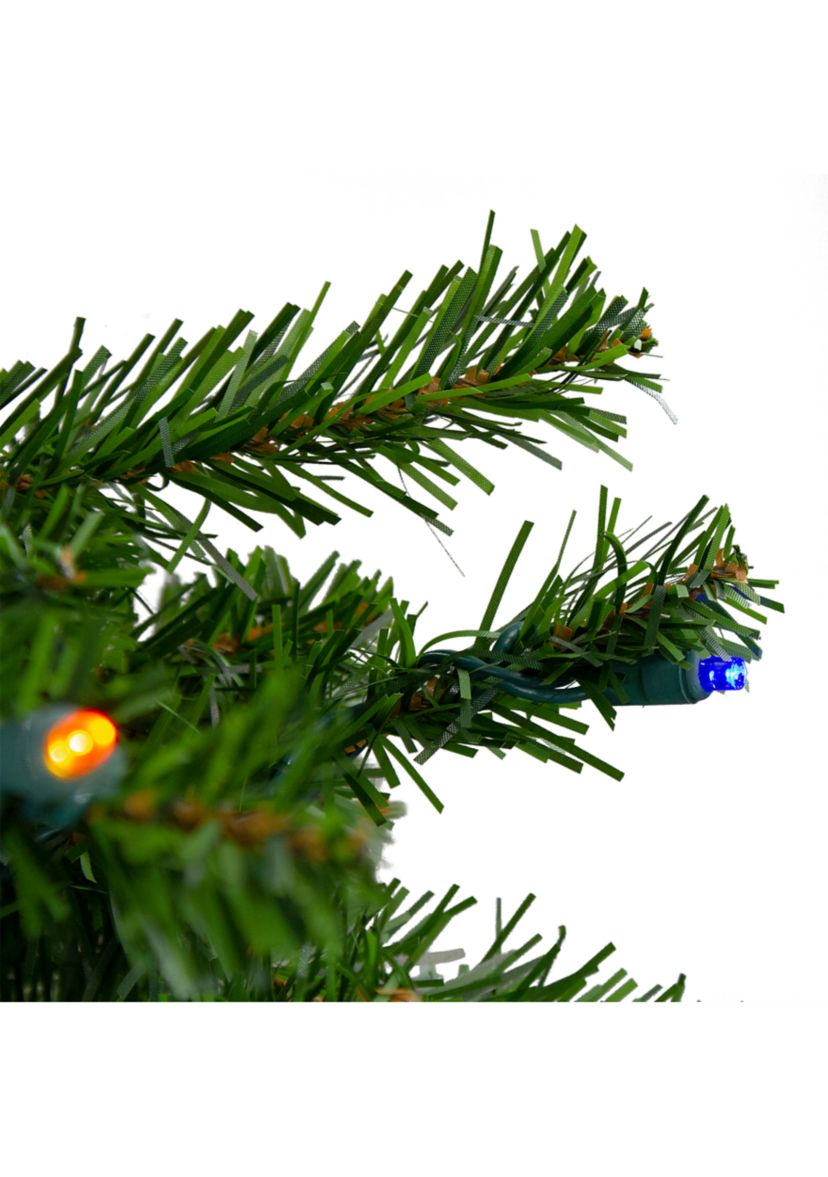 5 Pre-Lit LED Medium Canadian Pine Artificial Christmas Tree - Multicolored Lights