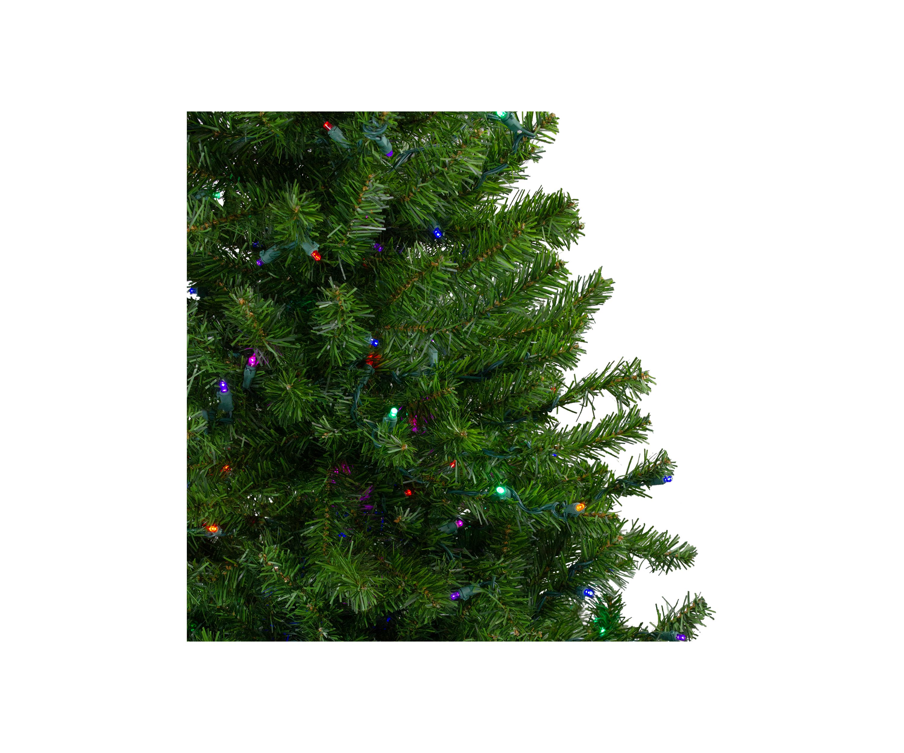 5 Pre-Lit LED Medium Canadian Pine Artificial Christmas Tree - Multicolored Lights