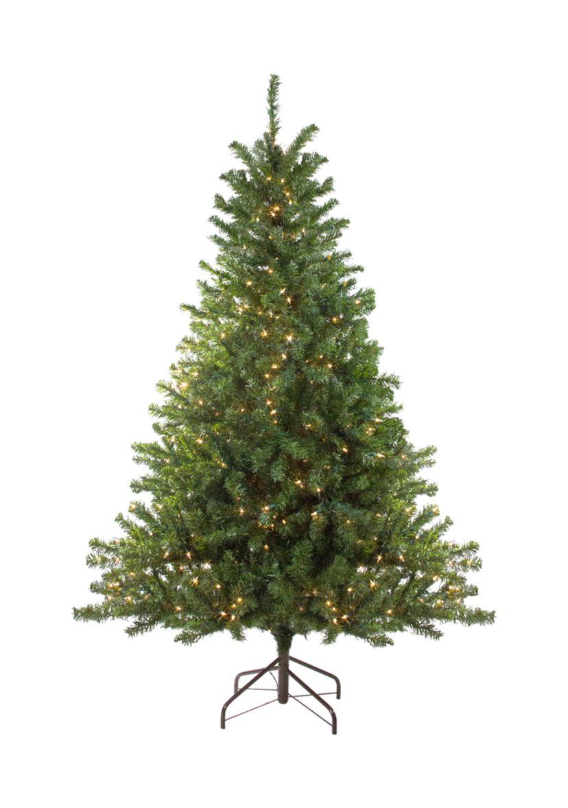 6 Pre-Lit Medium Canadian Pine Artificial Christmas Tree  Clear Lights