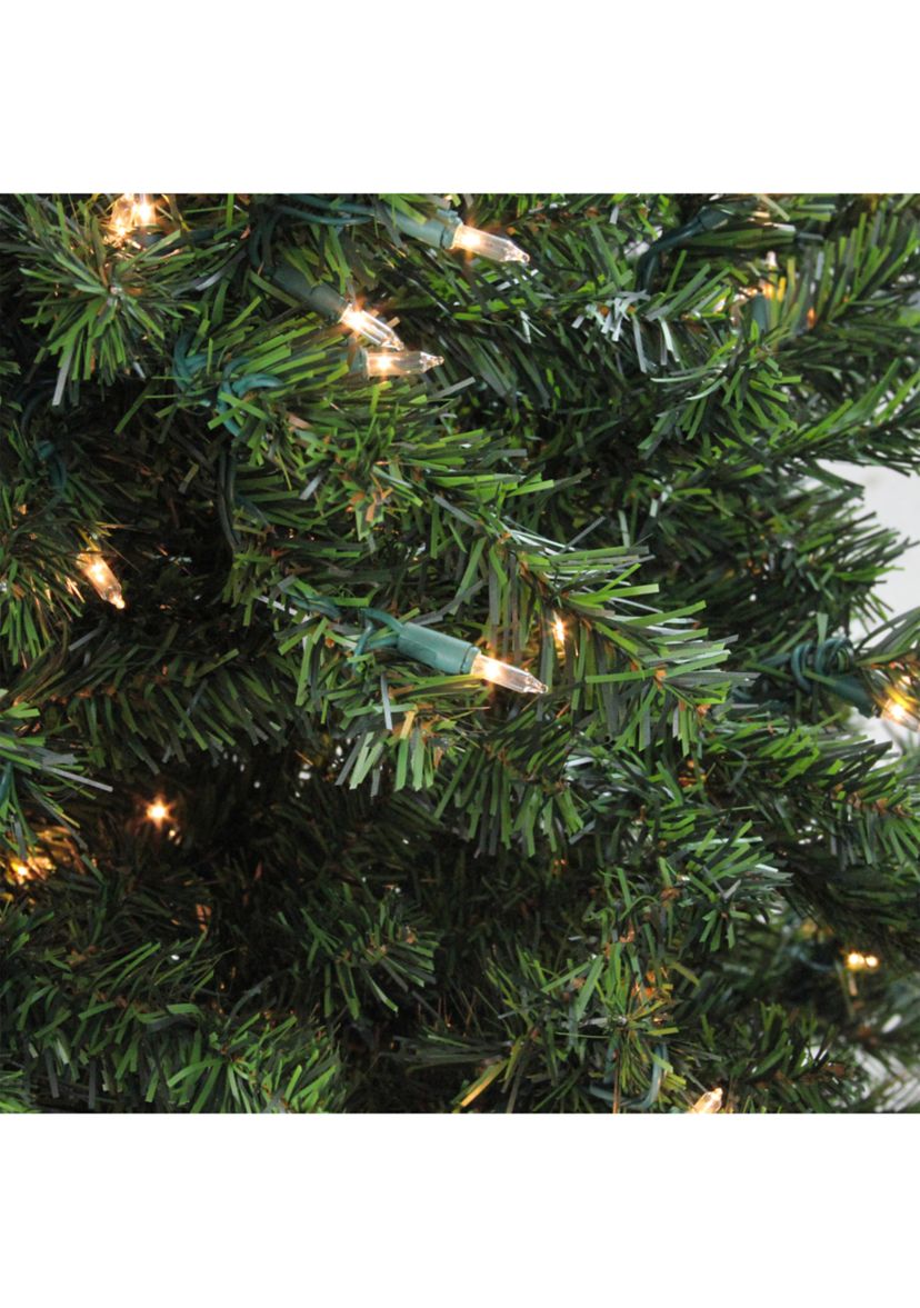 6 Pre-Lit Medium Canadian Pine Artificial Christmas Tree  Clear Lights