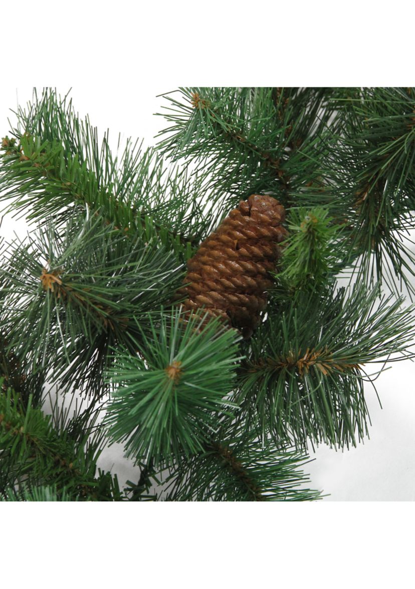 9 x 12Inch Green and Brown Pine Artificial Christmas Garland - Unlit