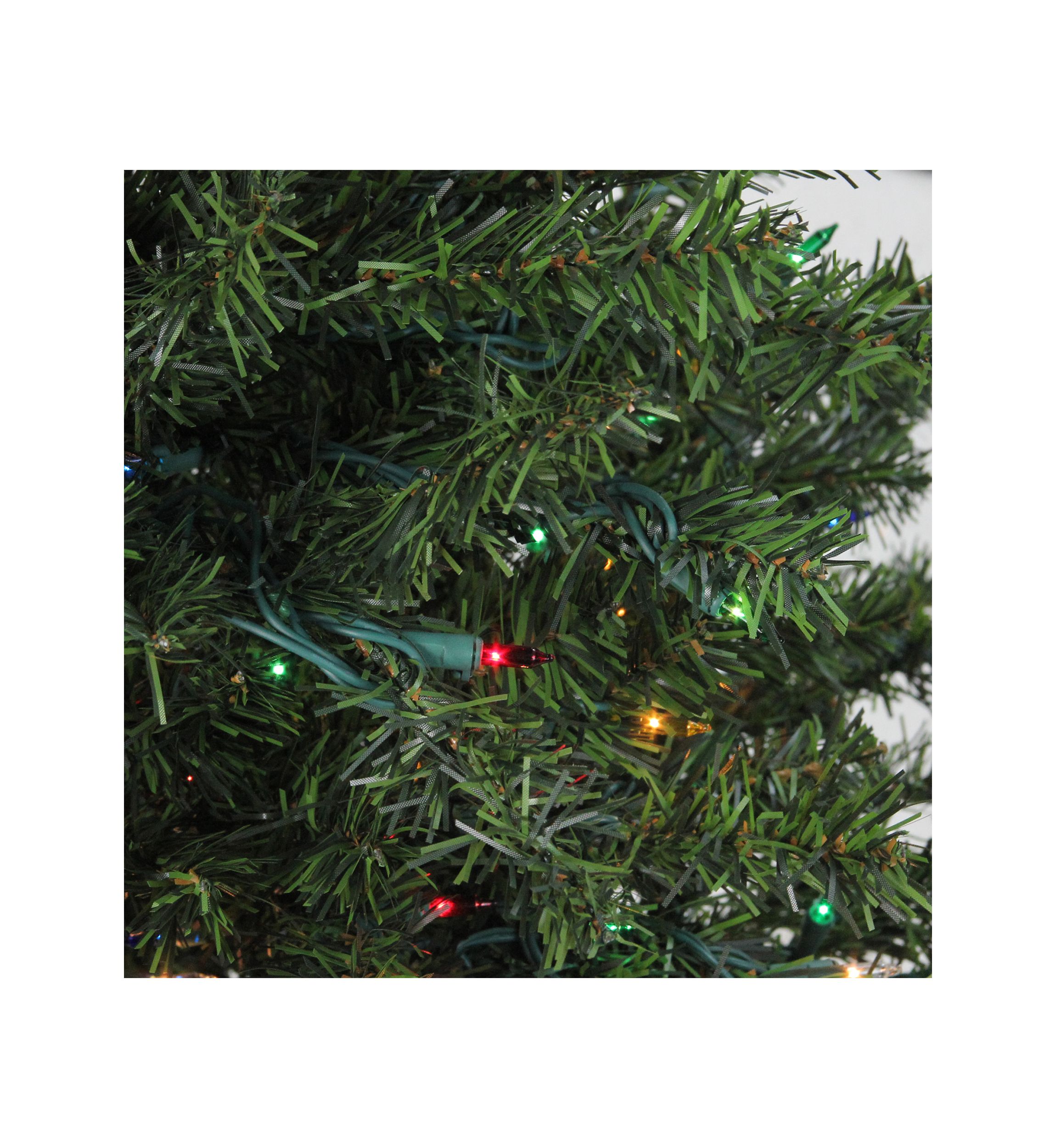 Pre-Lit Canadian Pine Artificial Christmas Wreath - 30-Inch  Multi Lights