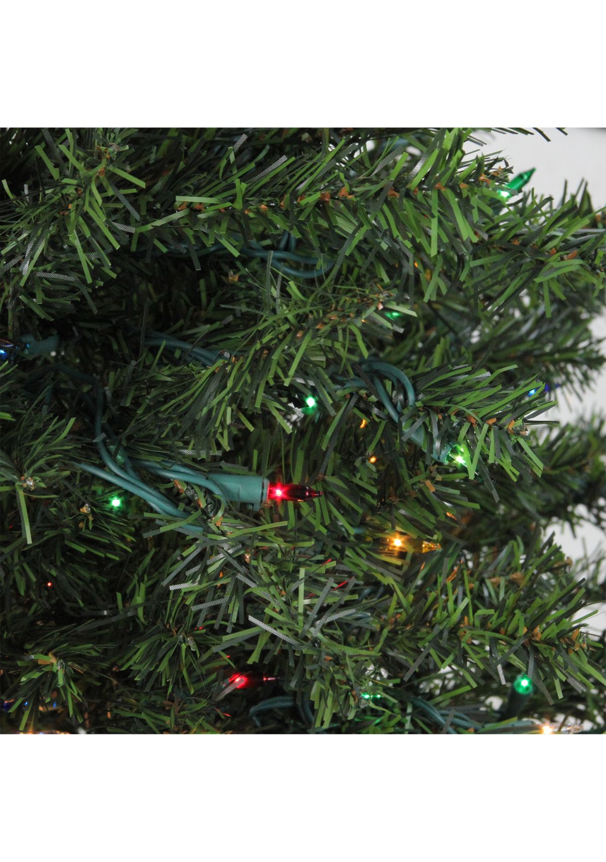 36Inch Pre-Lit Canadian Pine Artificial Christmas Wreath - Multi Lights