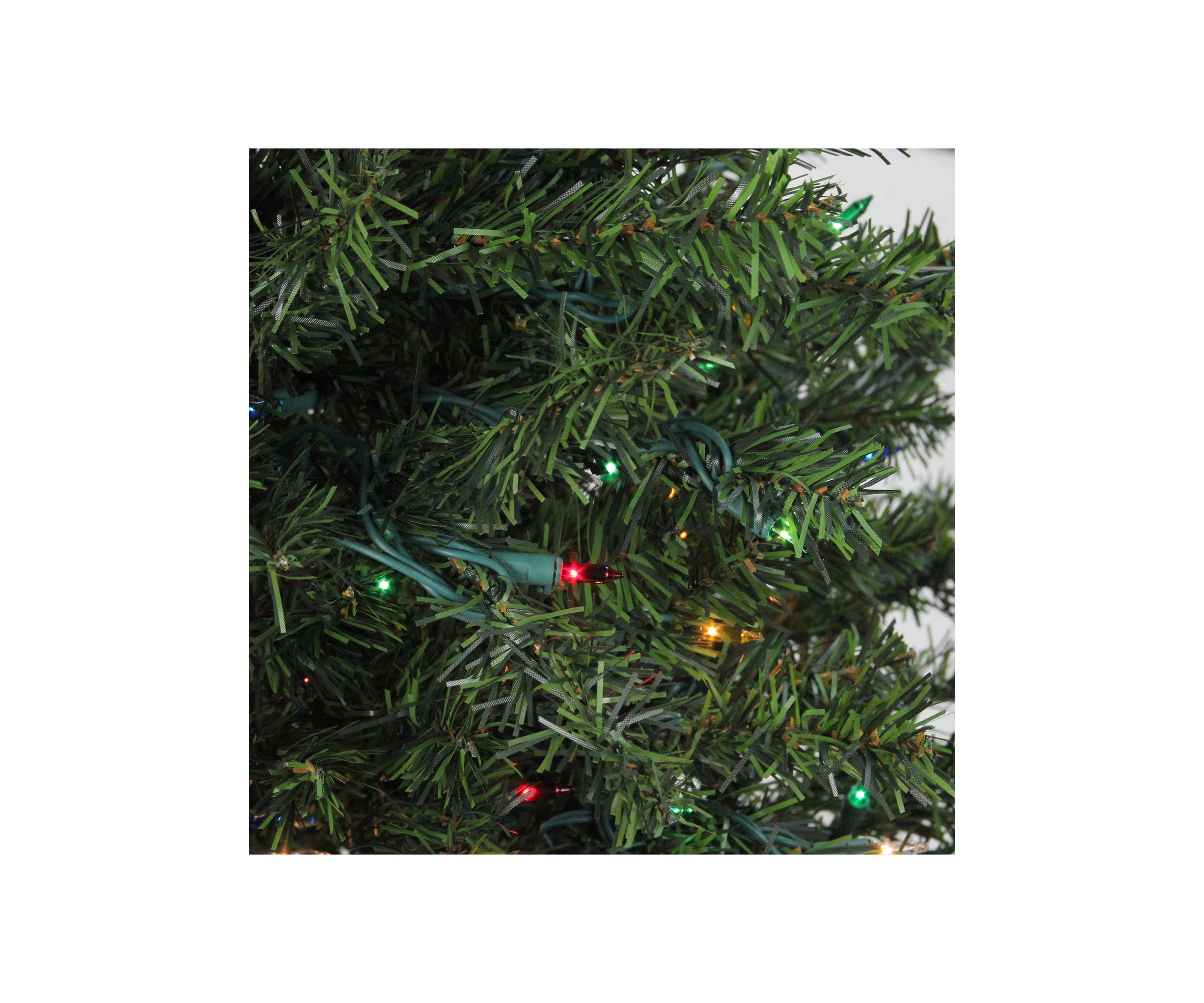 36Inch Pre-Lit Canadian Pine Artificial Christmas Wreath - Multi Lights