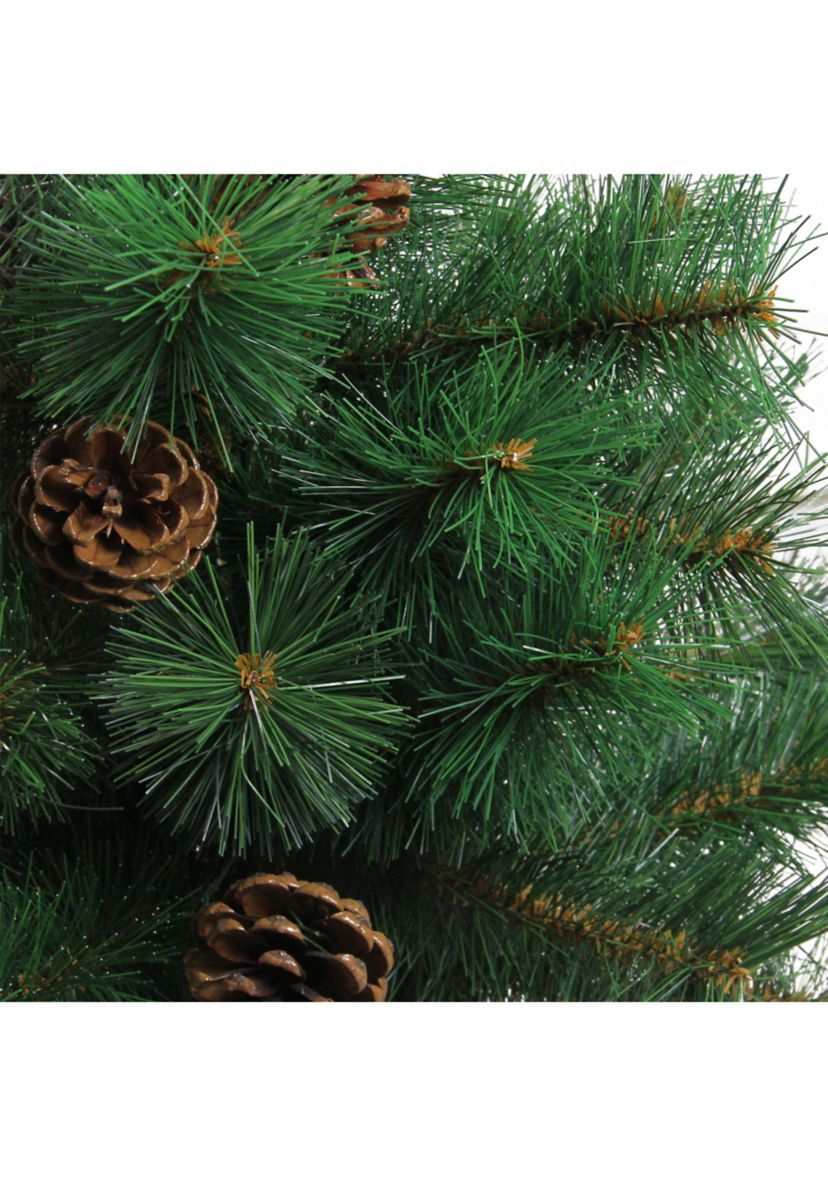 3 Potted Royal Oregon Pine Burlap Base Full Artificial Christmas Tree - Unlit