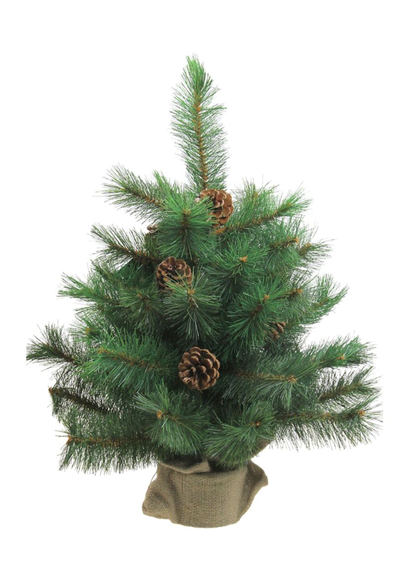 18 Inch Medium Royal Oregon Pine Burlap Base Artificial Christmas Tree - Unlit
