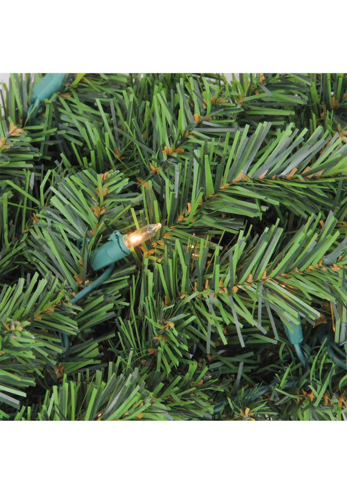 30Inch Pre-Lit Canadian Pine Artificial Christmas Teardrop Door Swag - Clear Lights
