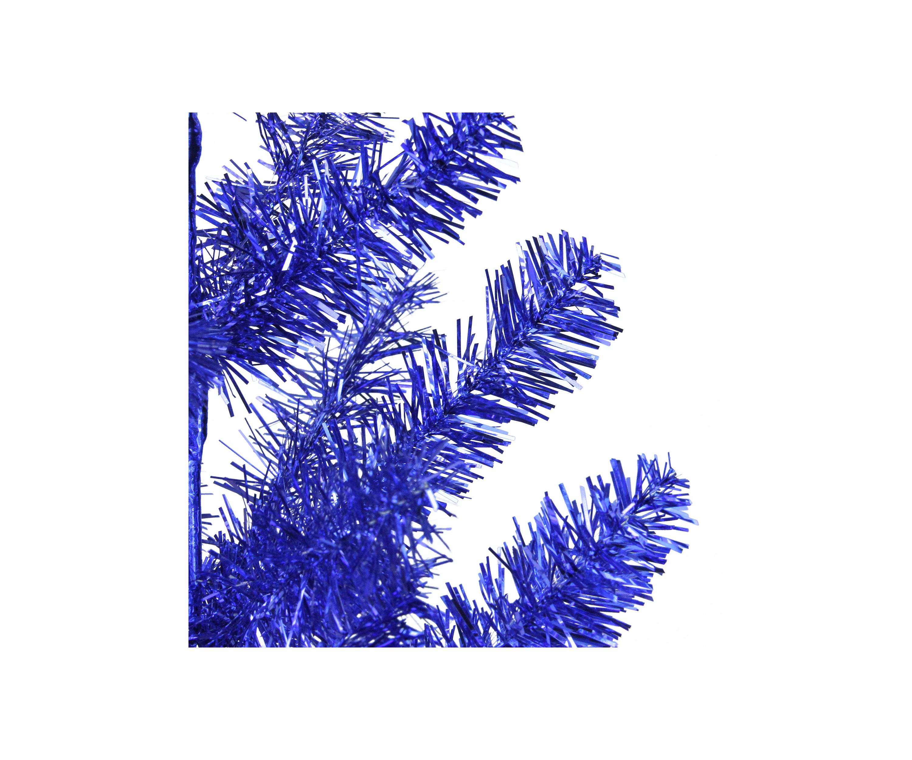 3 Medium Blue Tinsel Twig Pine Artificial Christmas Tree - Unlit