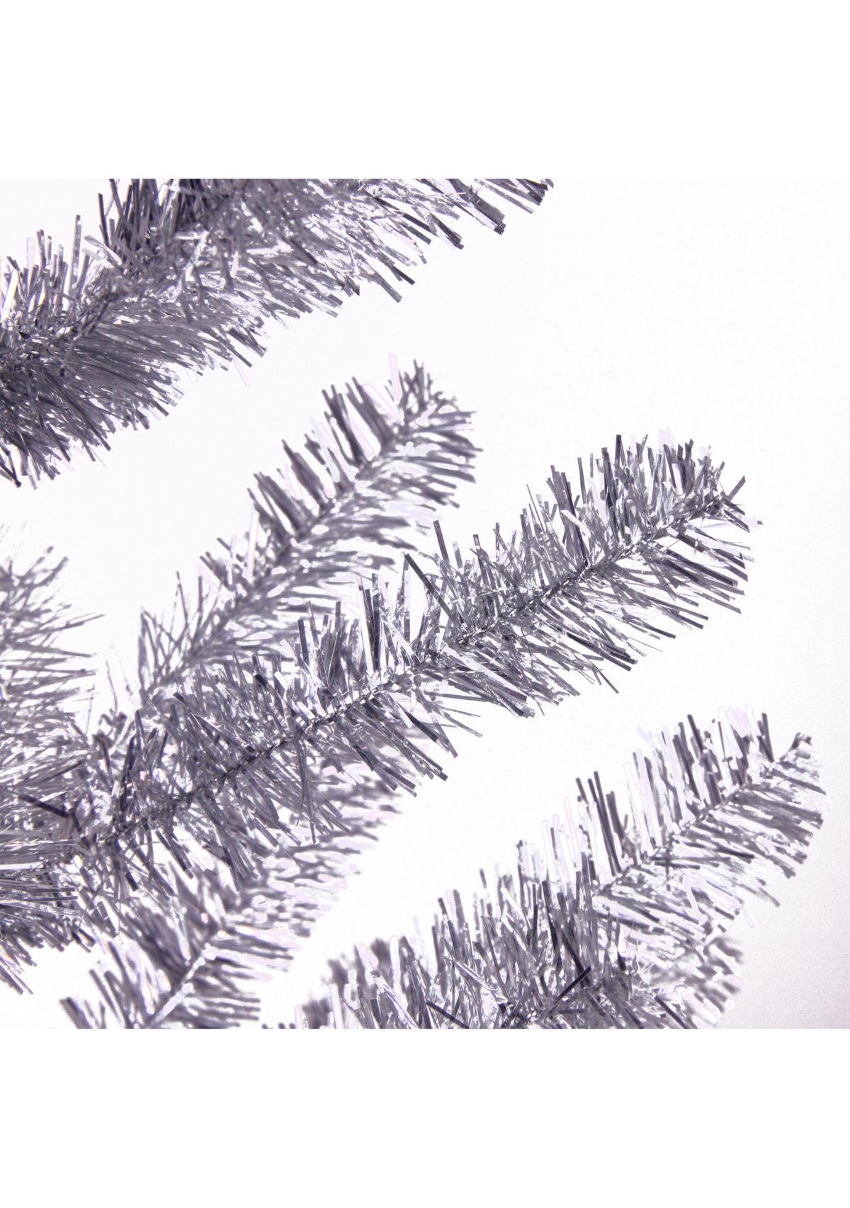 3 Medium Silver Tinsel Twig Artificial Christmas Tree - Unlit