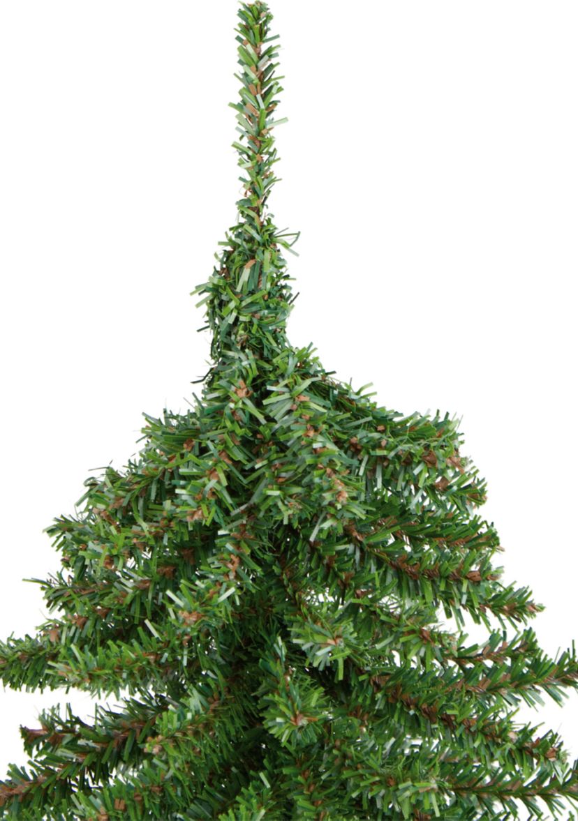 18 Inch Potted Downswept Mini Village Pine Medium Artificial Christmas Tree  Unlit