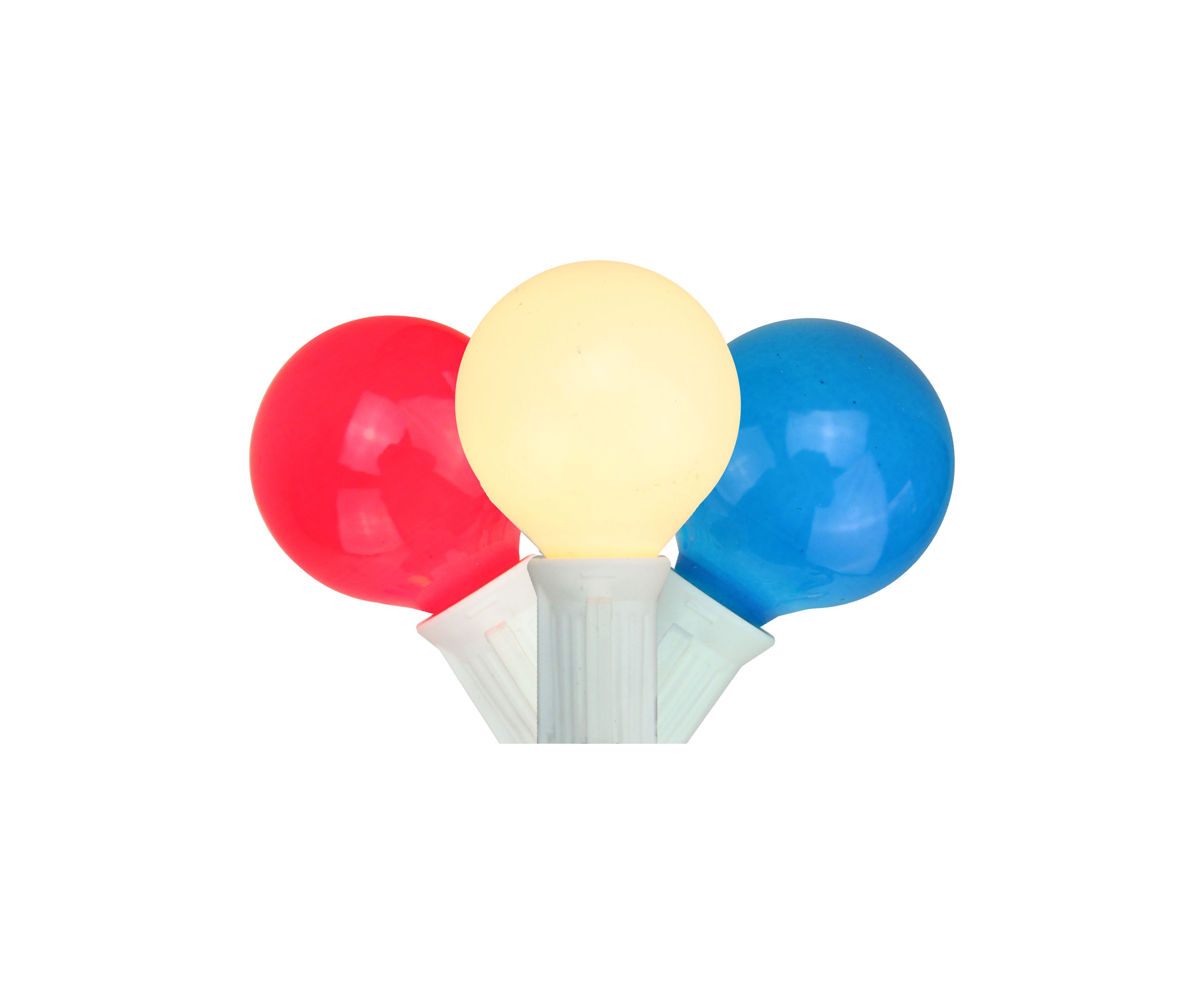 10-Count Red and Blue G40 Globe Christmas Light Set  9ft White Wire