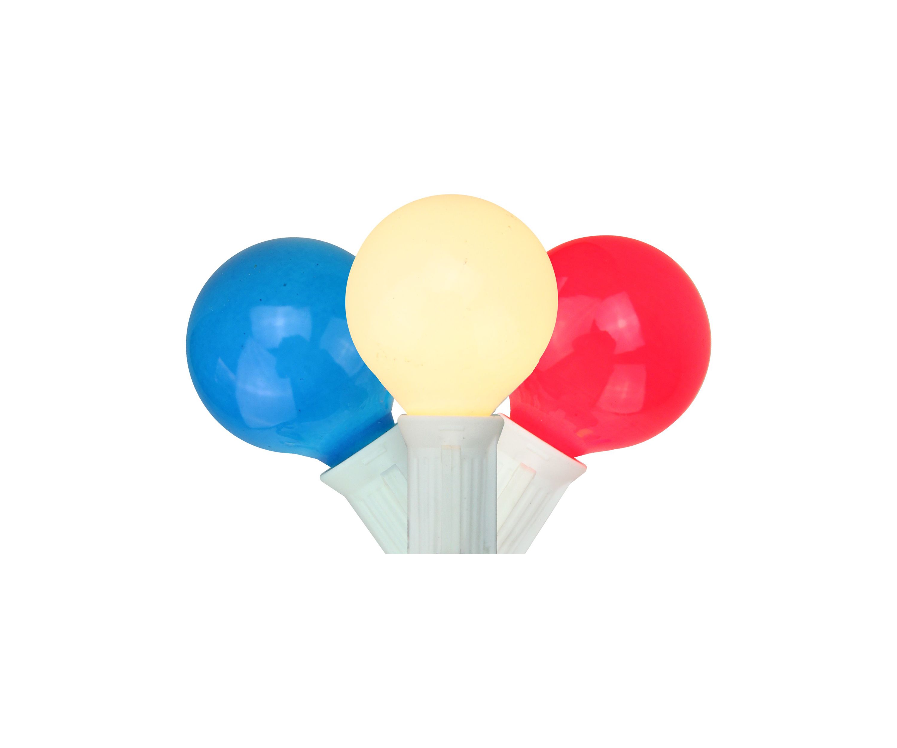 10-Count Red and Blue G40 Globe Christmas Light Set  9ft White Wire