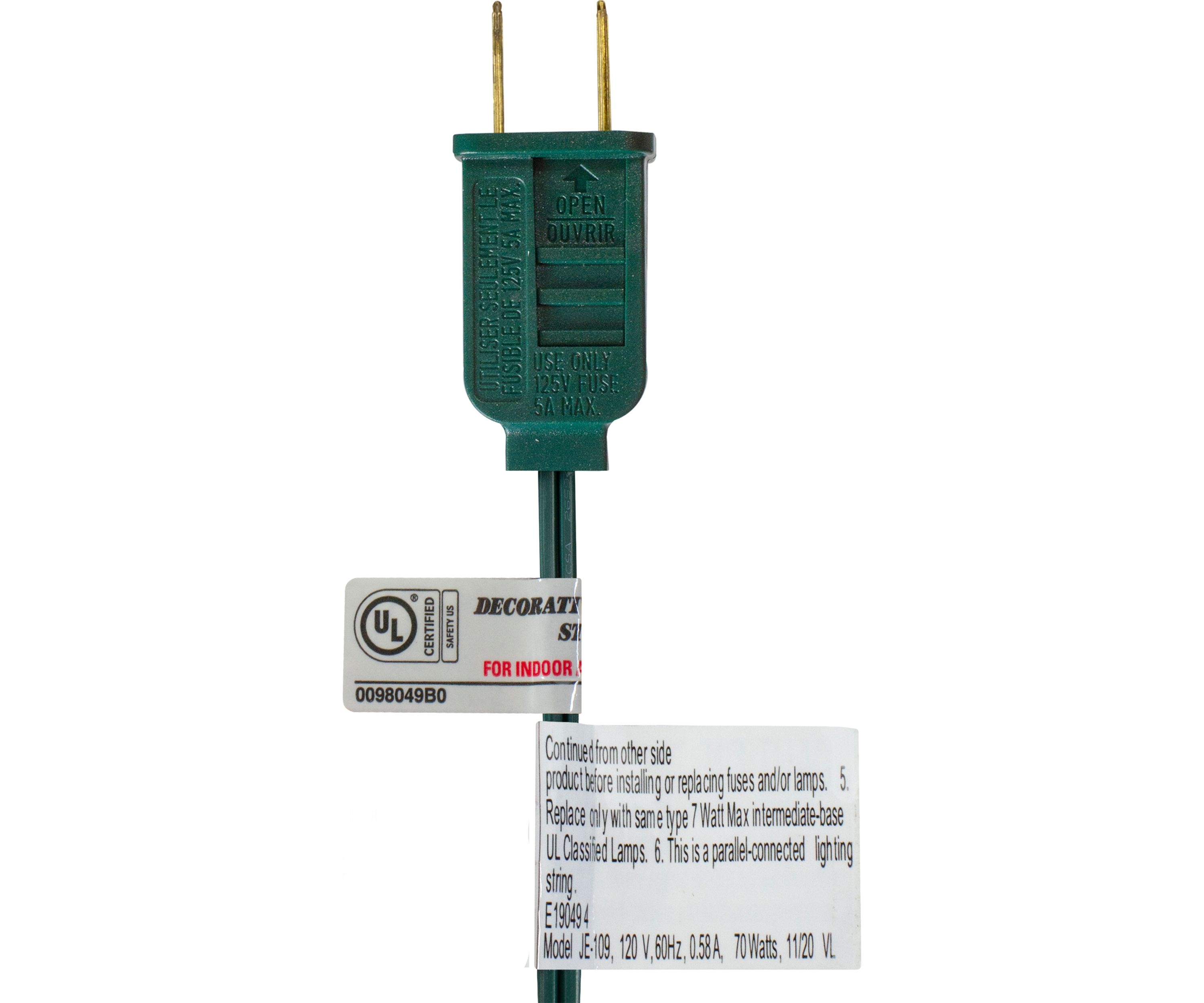Set of 15 Blue Satin G50 Globe Christmas Lights - Green Wire
