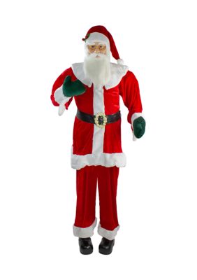 Northlight 6' Red Huge Life Size Plush Standing Santa Claus Christmas Decor