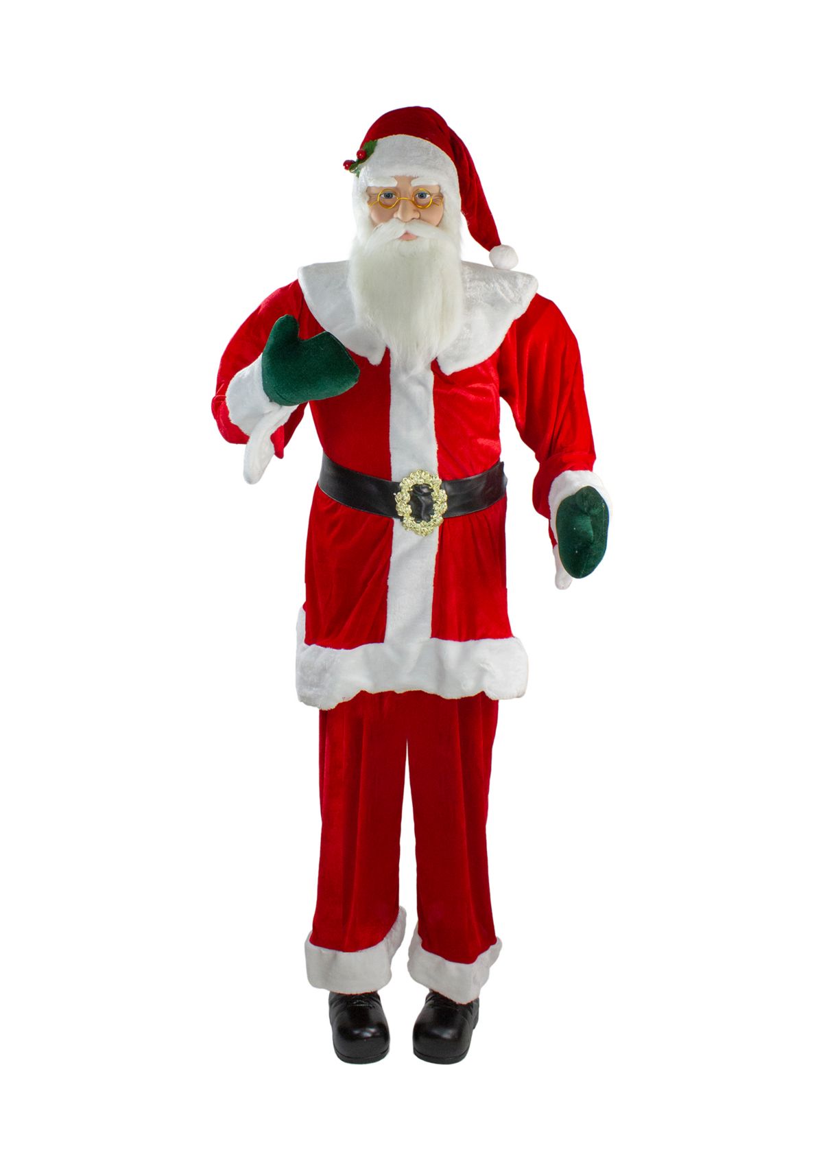Northlight 6' Red Huge Life Size Plush Standing Santa Claus Christmas ...
