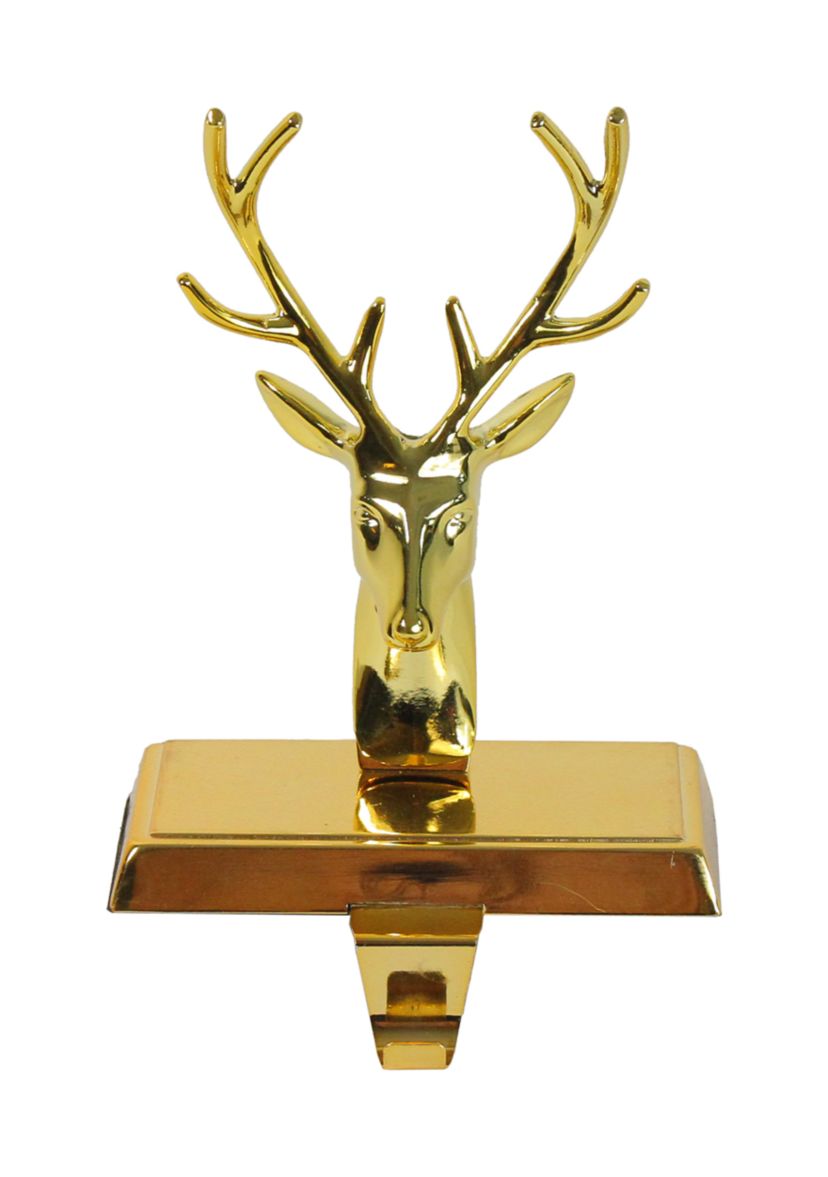 8Inchshiny Gold Metal Deer Christmas Stocking HolderInch