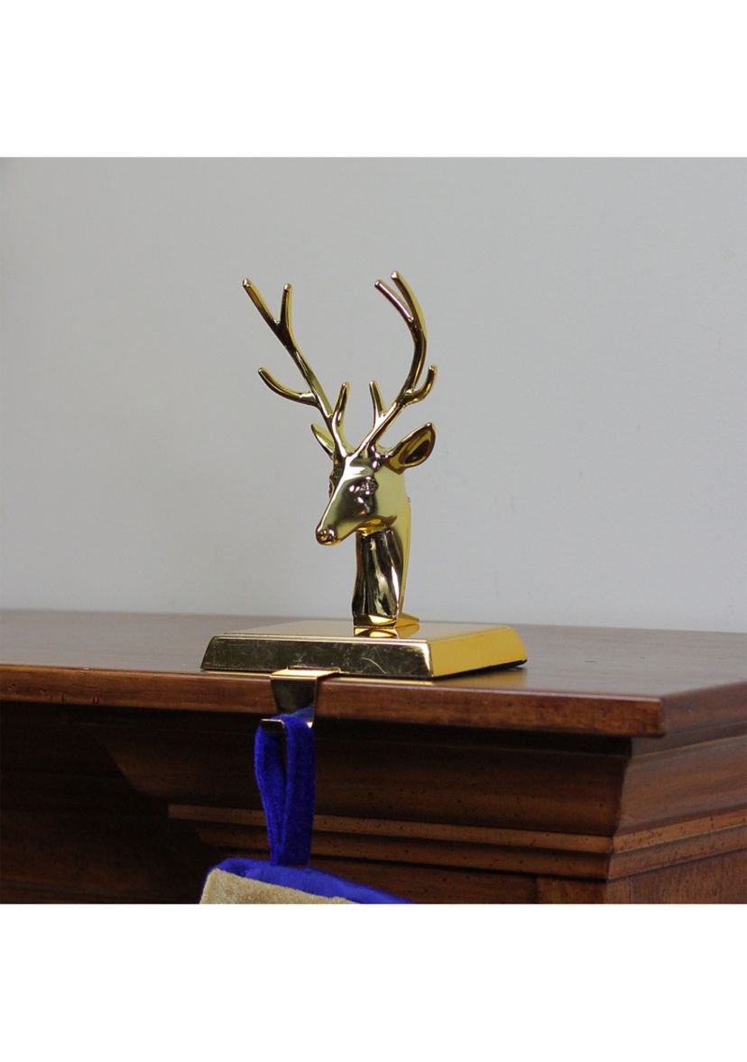 8Inchshiny Gold Metal Deer Christmas Stocking HolderInch