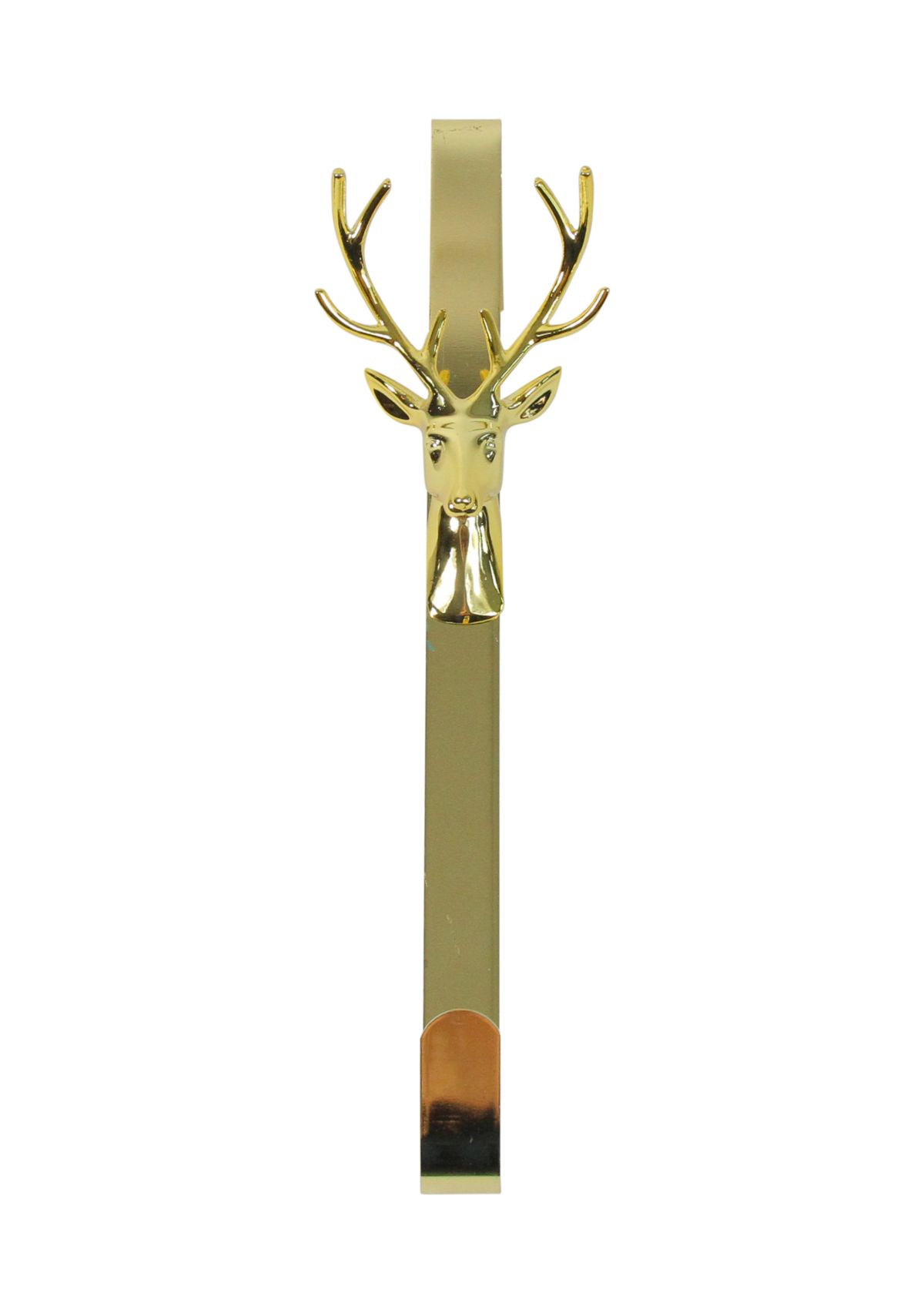 15.25Inch Shiny Gold Deer Over the Door Christmas Wreath Hanger