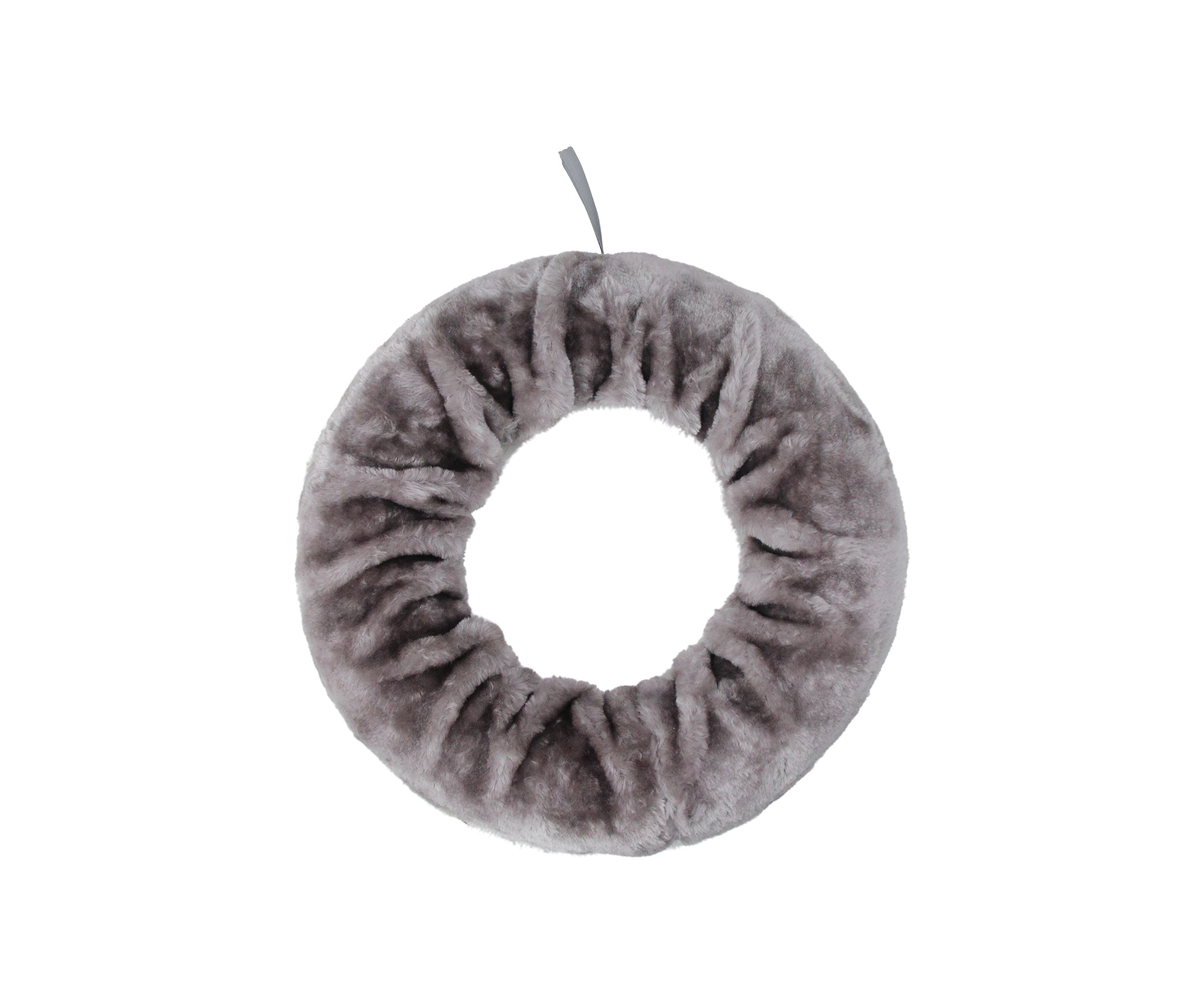 Lilac Purple Faux Fur Artificial Christmas Wreath - 13-Inch  Unlit