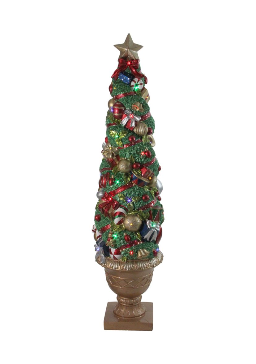 5 Prelit Fiber Optic LED Topiary Outdoor Artificial Christmas Tree