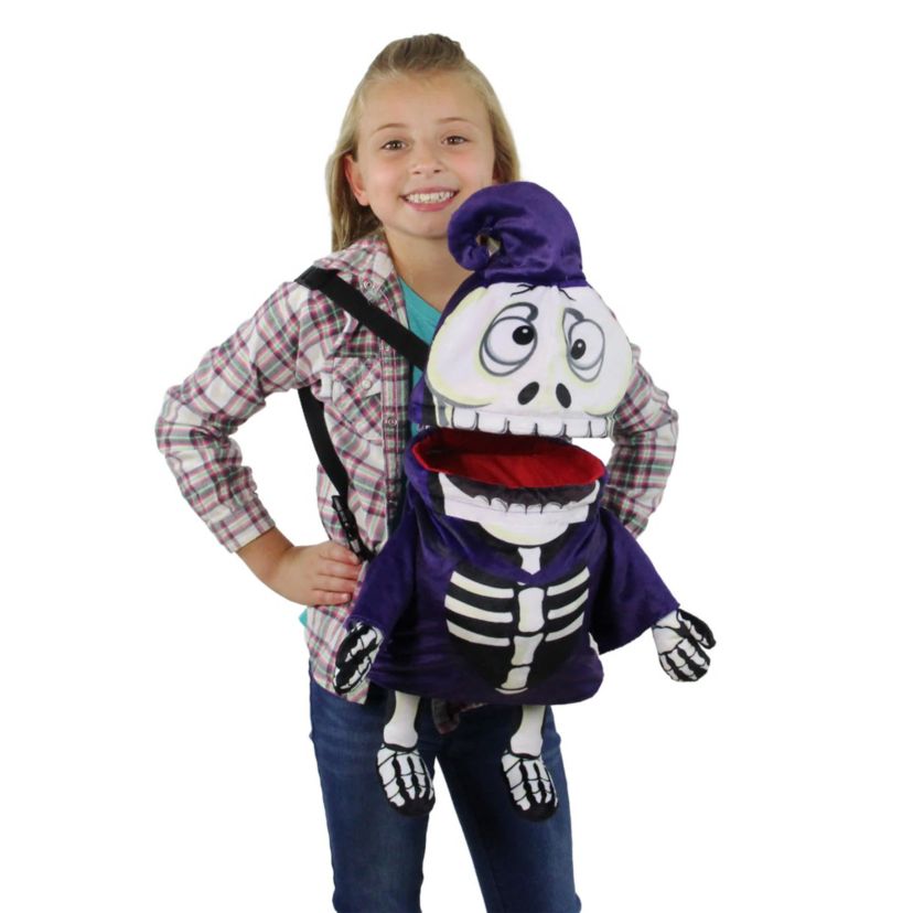 24" Skeleton Halloween Trick or Treat Goodie Bag Costume Accessory - One Size