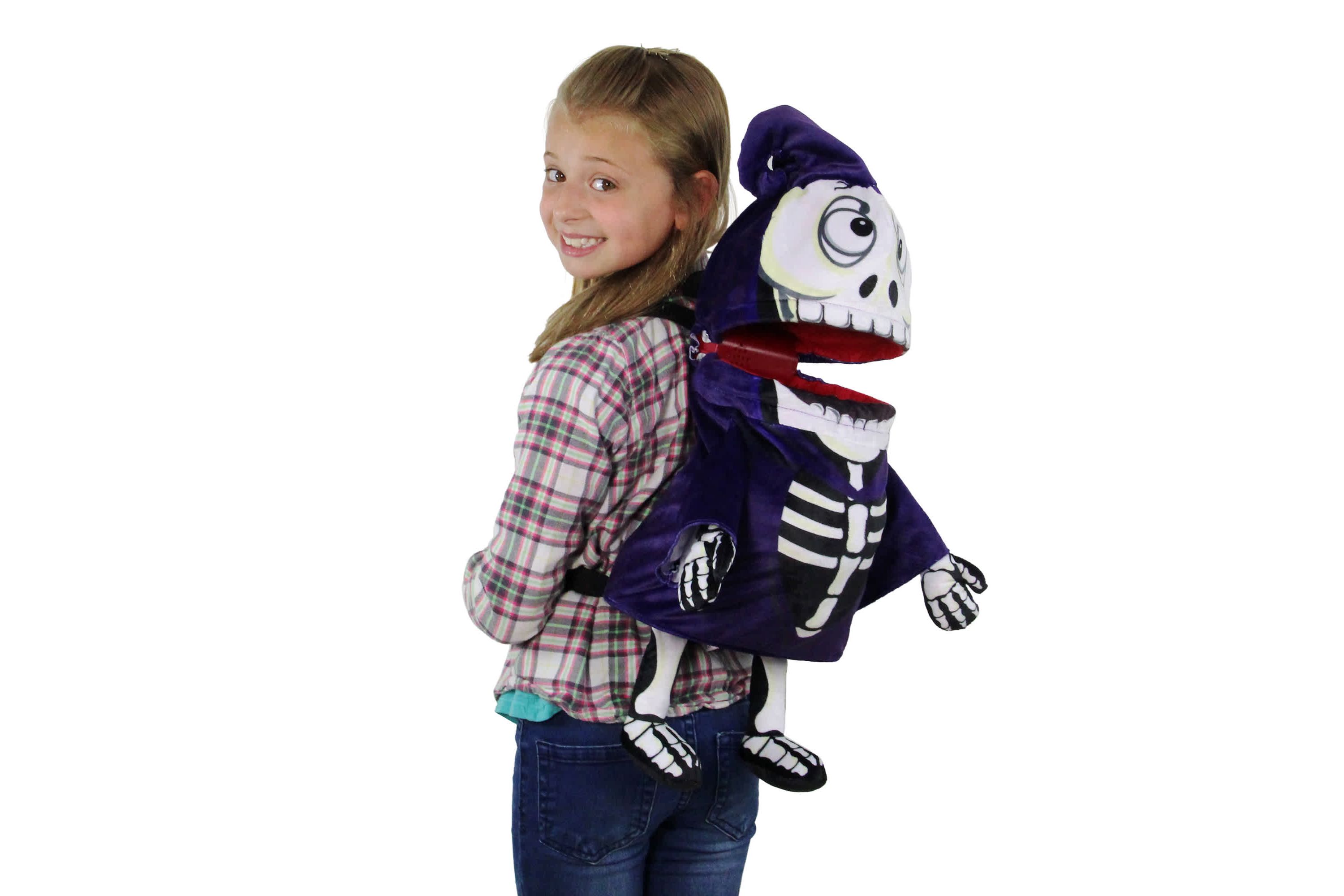 24" Skeleton Halloween Trick or Treat Goodie Bag Costume Accessory - One Size
