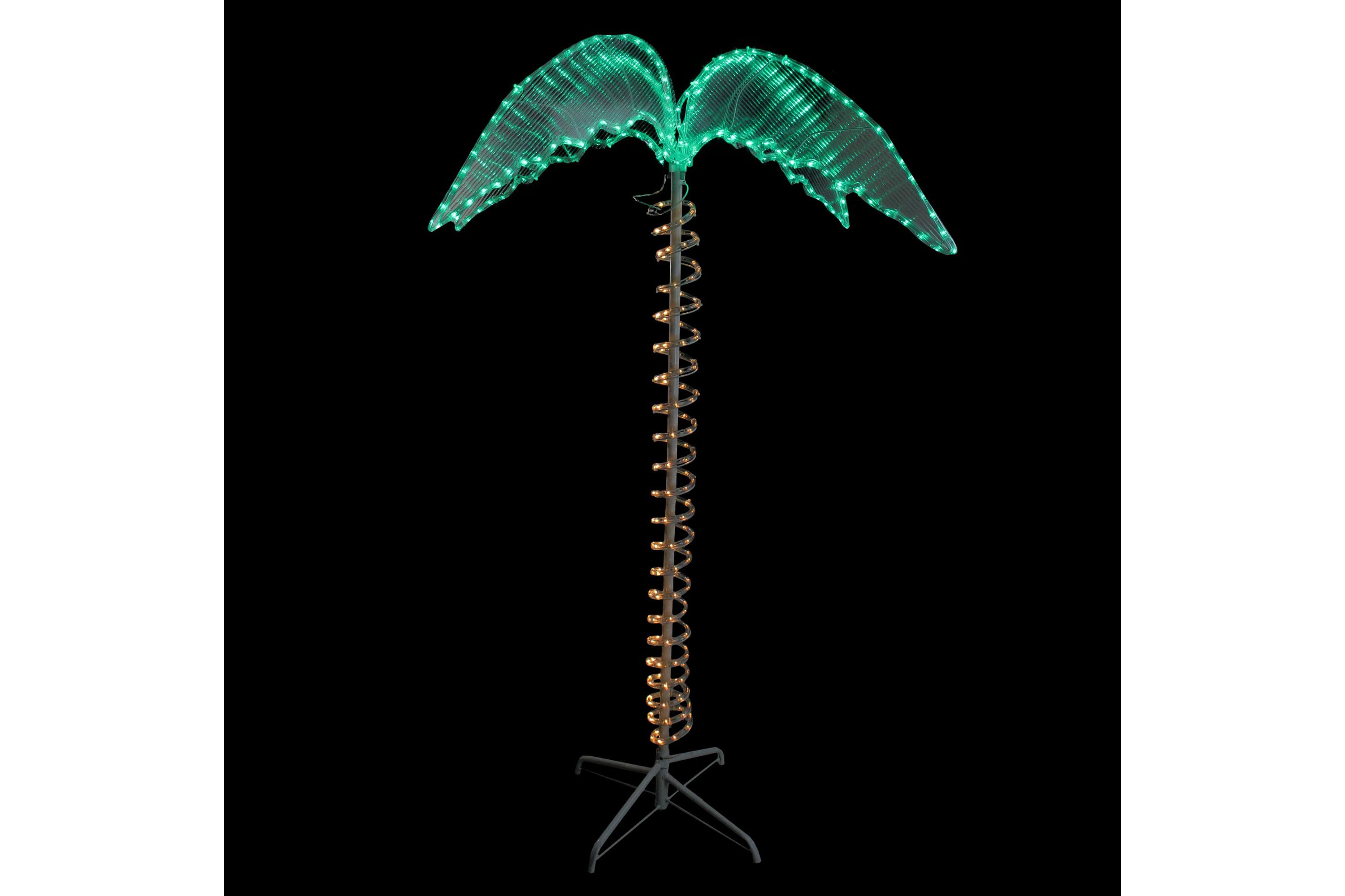 7 Pre-Lit Tropical Palm Tree Outdoor Decoration - Rope Lights