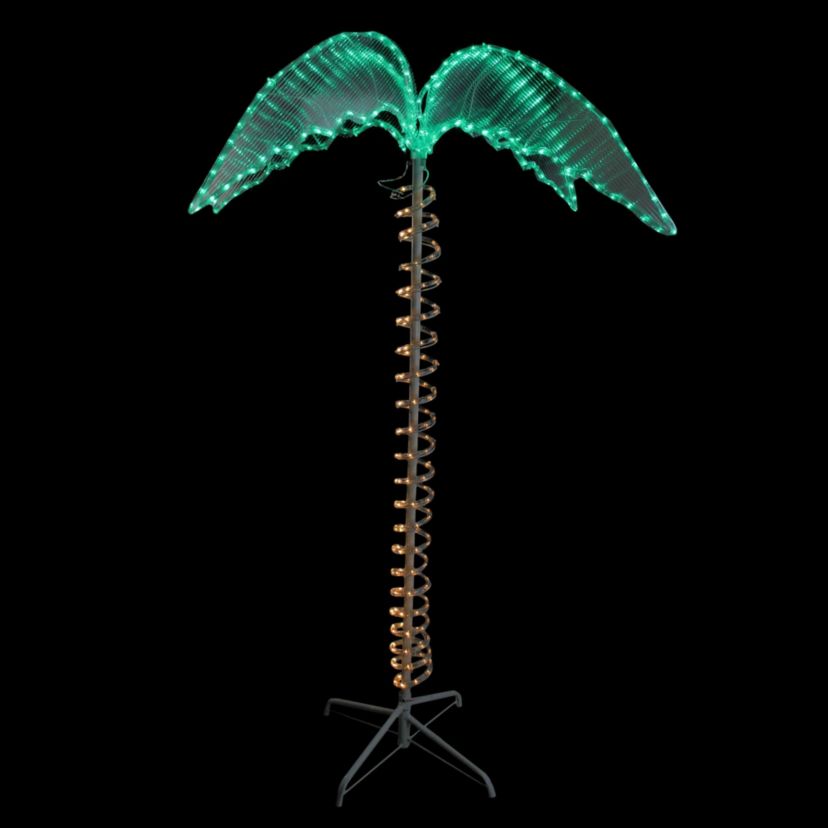 7 Pre-Lit Tropical Palm Tree Outdoor Decoration - Rope Lights