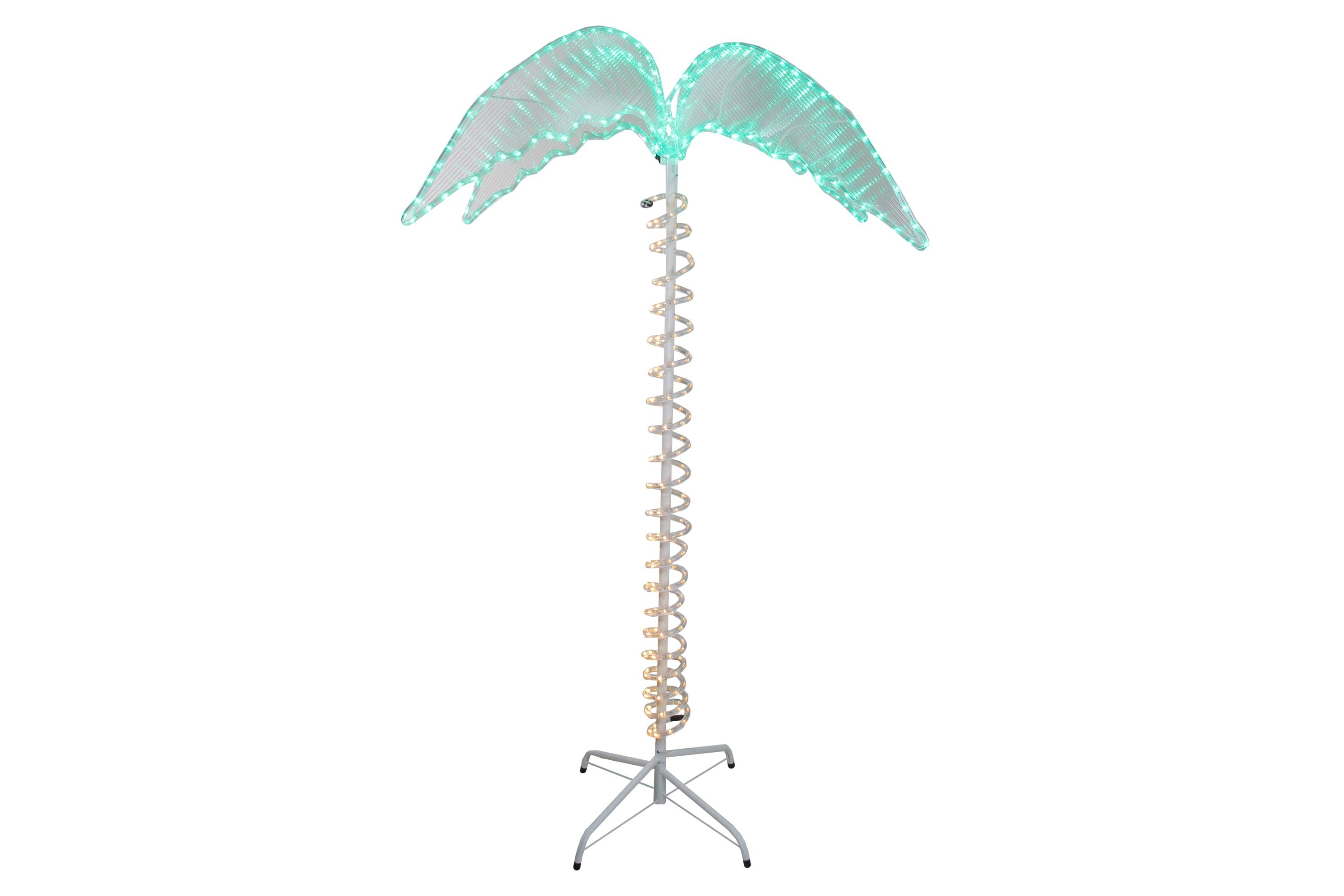 7 Pre-Lit Tropical Palm Tree Outdoor Decoration - Rope Lights