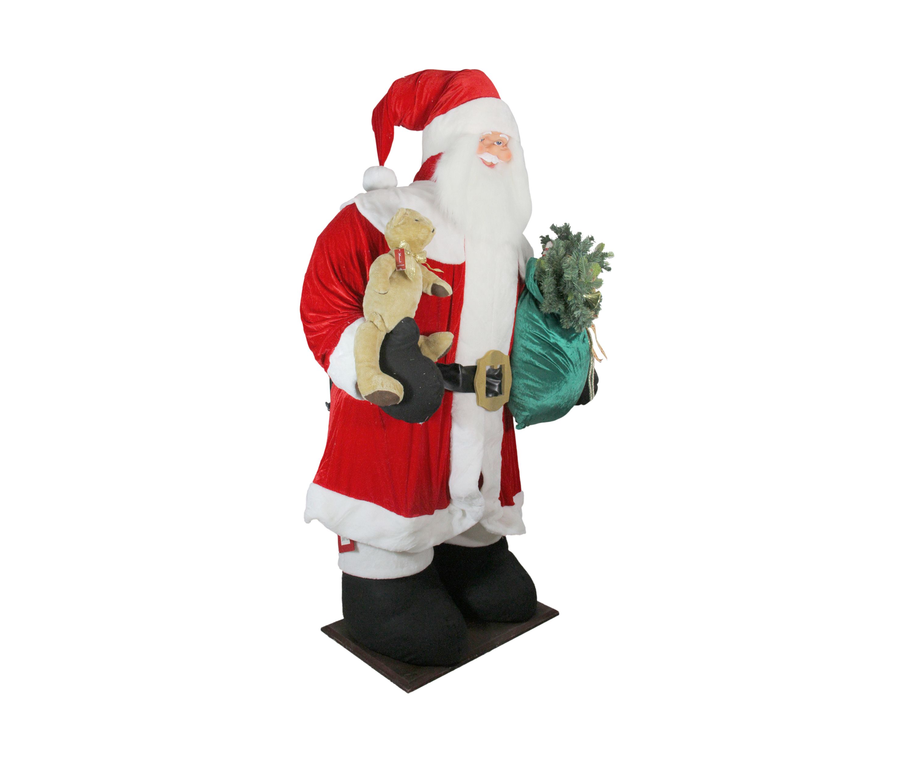 8 Red and White LED Lighted Musical Inflatable Santa Claus Christmas Figurine