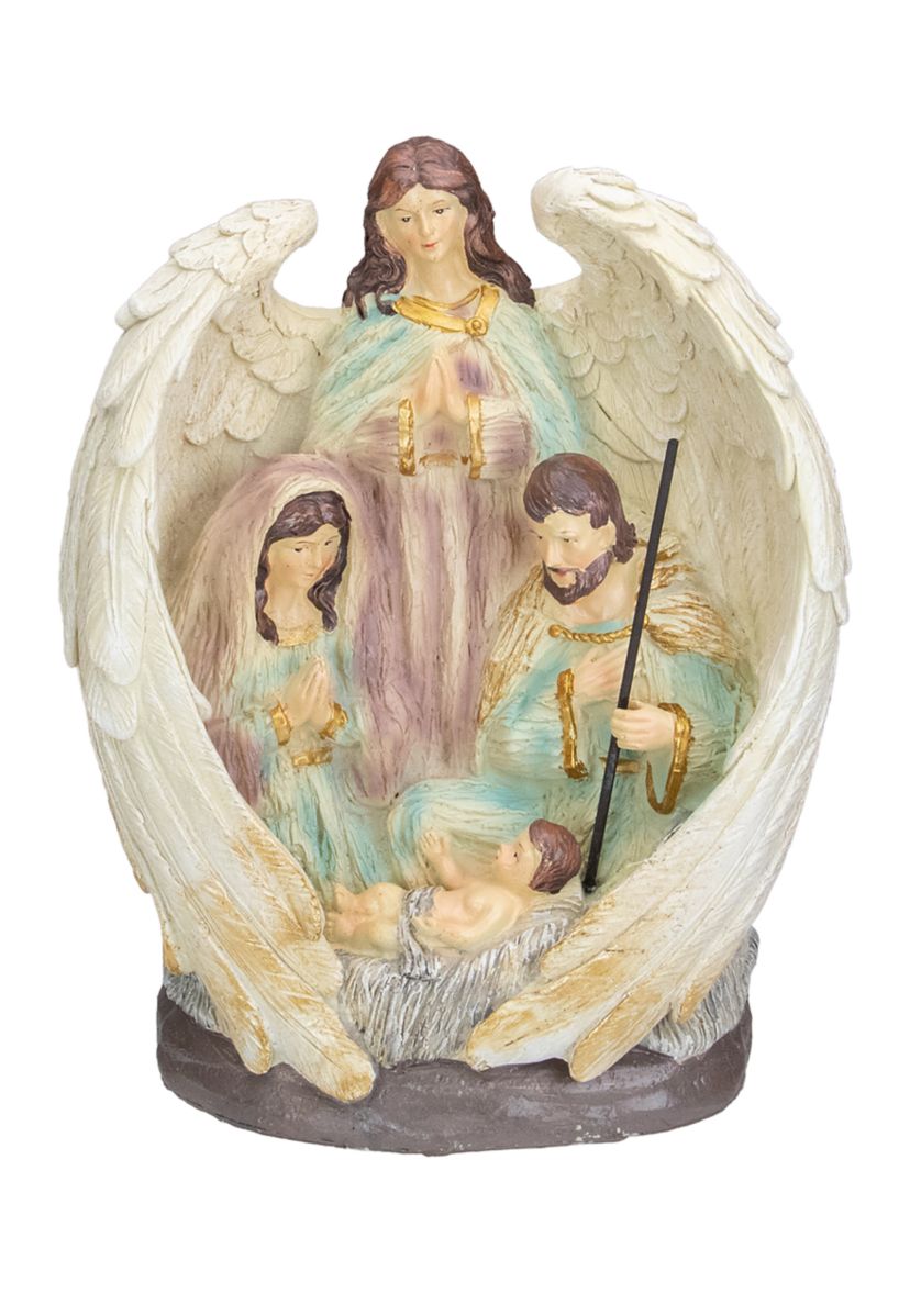 11.25Inch Holy Family and Angel Christmas Nativity Decoration