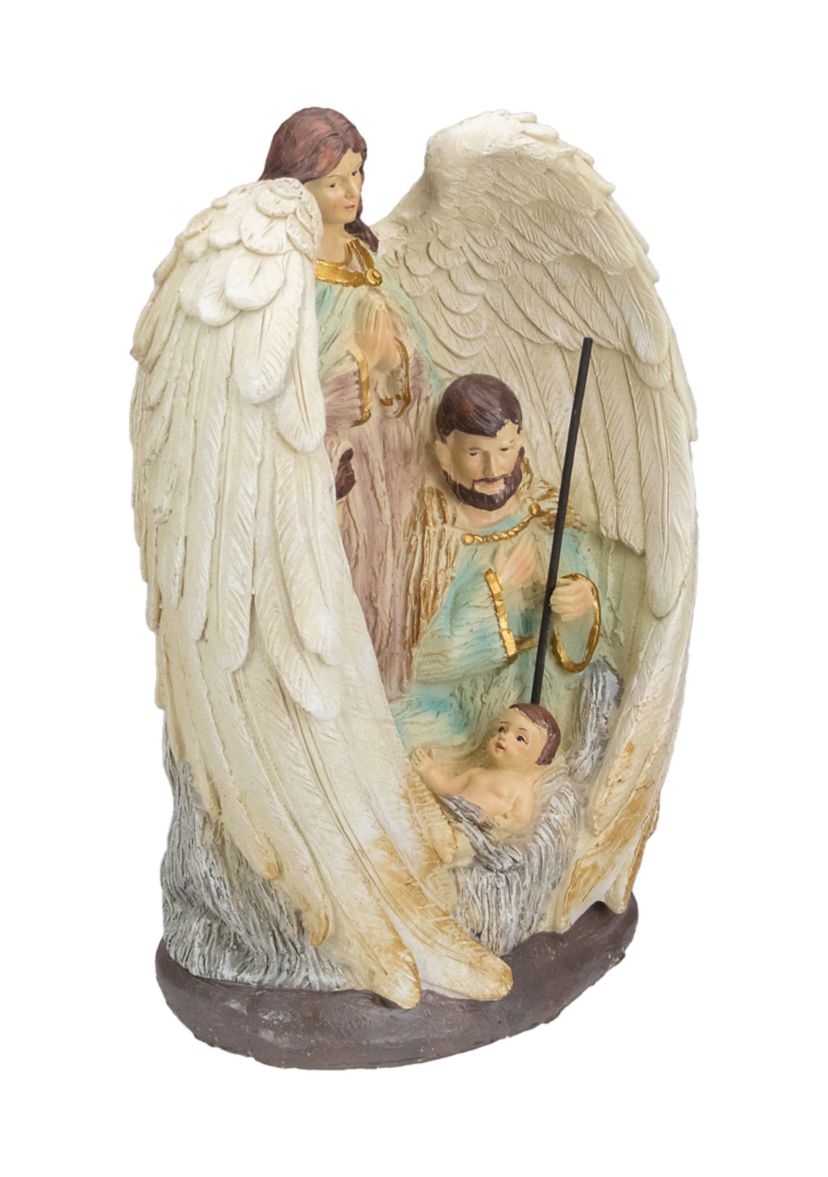 11.25Inch Holy Family and Angel Christmas Nativity Decoration