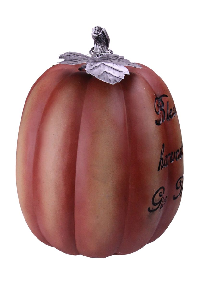 10 Bless the Harvest and Give Thanks Thanksgiving Table Top Pumpkin