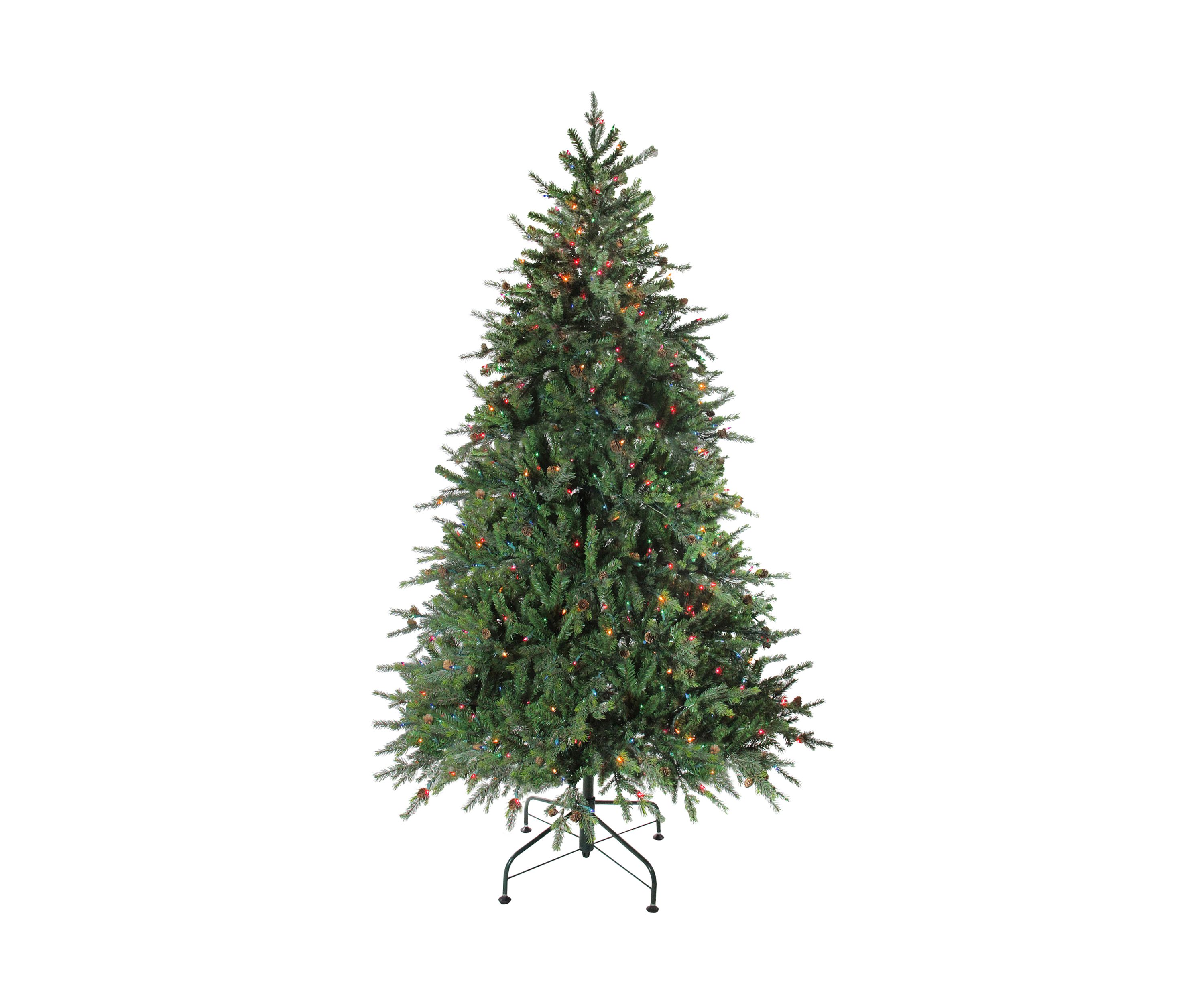 7.5 Pre-Lit Medium Hunter Fir Artificial Christmas Tree - Multicolor Lights