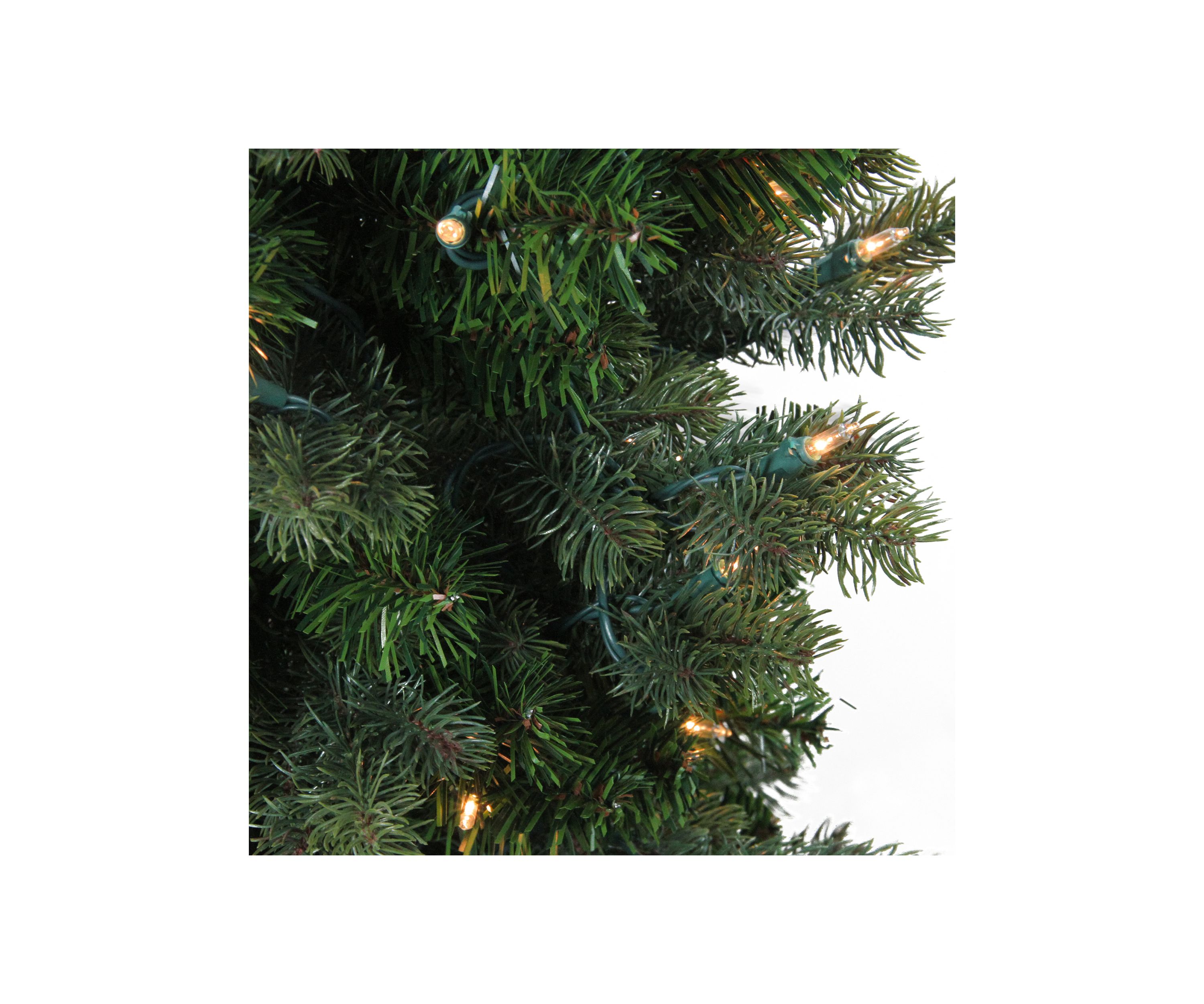 4 Pre-Lit Slim Savannah Spruce Slim Artificial Christmas Tree - Clear Lights