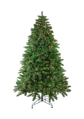 Northlight 7.5' Pre-Lit Medium Pine Mixed Scotch Artificial Christmas Tree - Clear Lights, Green -  0191296150866