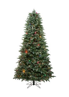 Northlight 7.5' Pre-Lit Slim Flocked Dunton Spruce Artificial Christmas Tree - Multi-Color Lights -  760182132915553