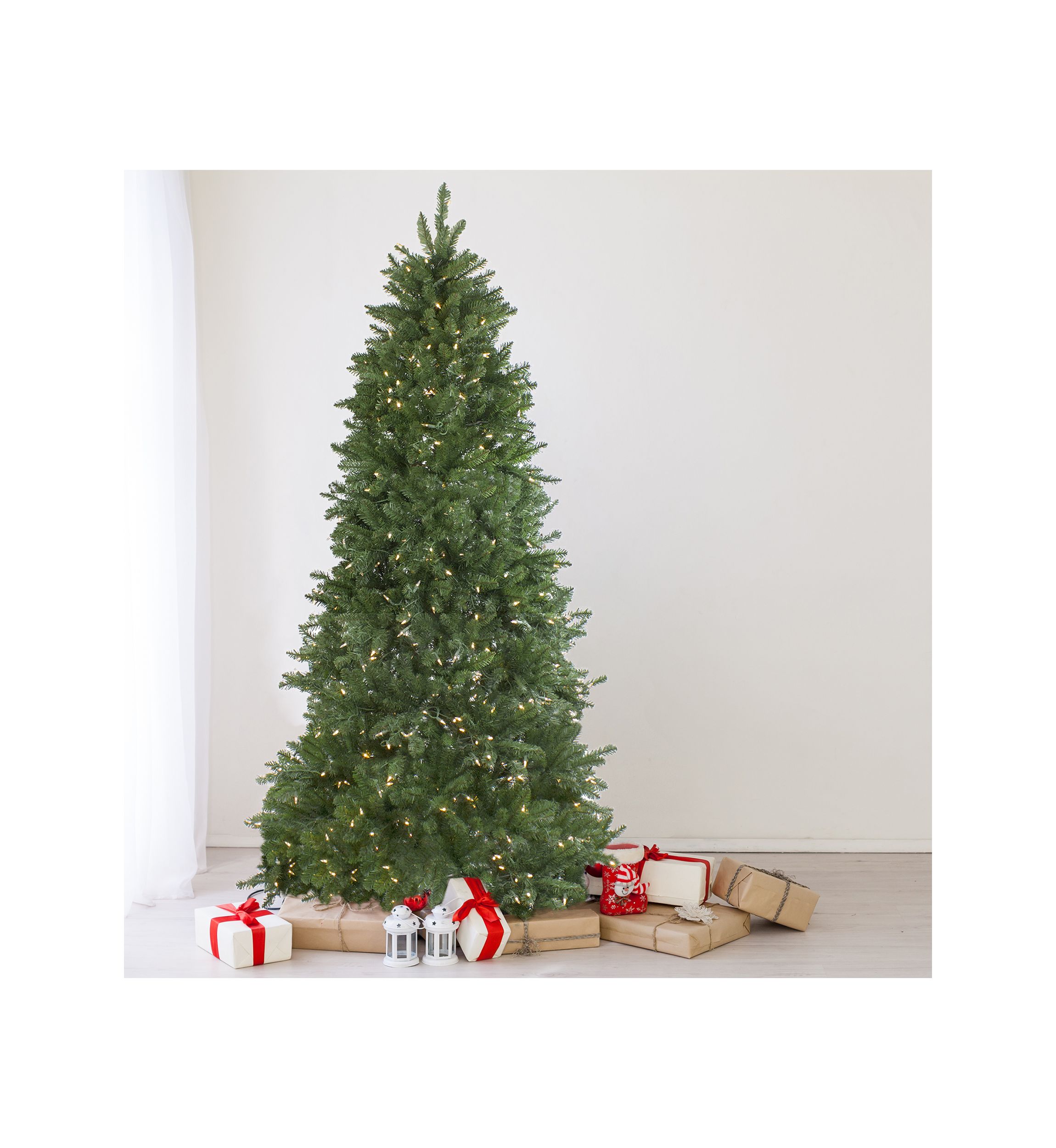 12 Pre-Lit Instant Connect LED Neola Fraser Fir Artificial Christmas Tree - Multicolor Lights