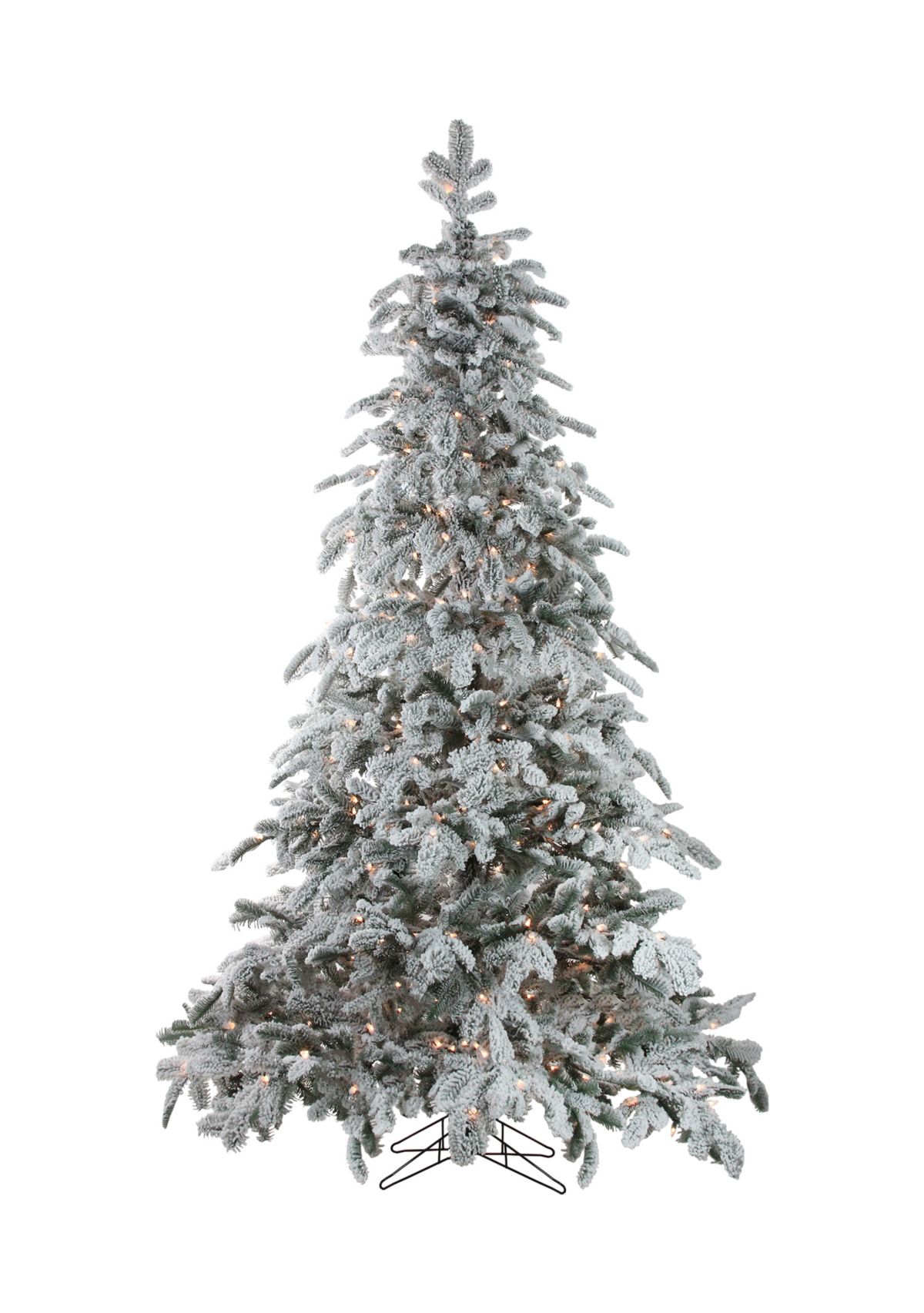7.5 Pre-Lit Full Flocked Whistler Noble Fir Artificial Christmas Tree - Clear Lights