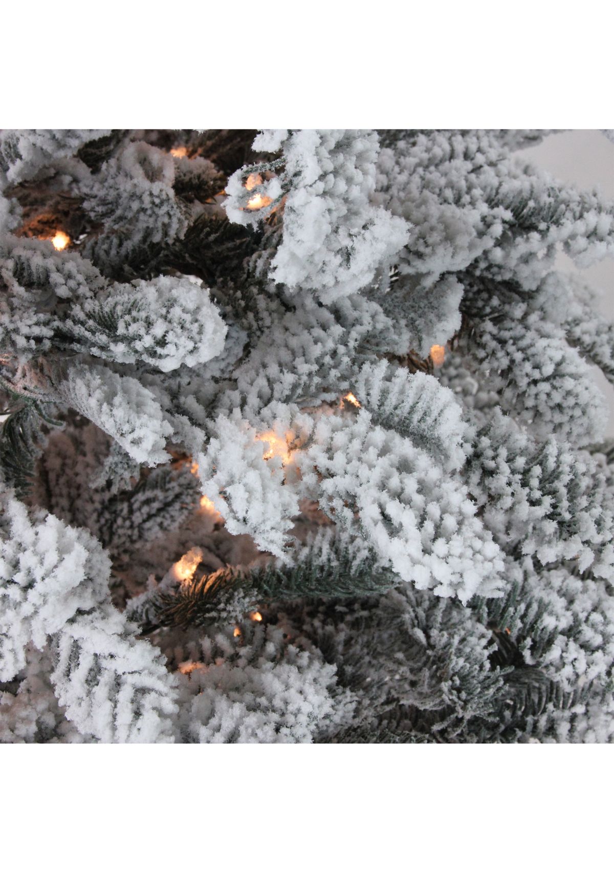 7.5 Pre-Lit Full Flocked Whistler Noble Fir Artificial Christmas Tree - Clear Lights