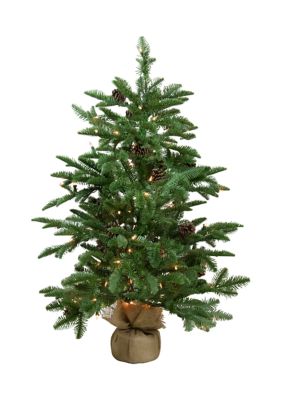 Northlight 3' X 28Inch Pre-Lit Viella Norway Spruce Artificial Christmas Tree - Clear Lights