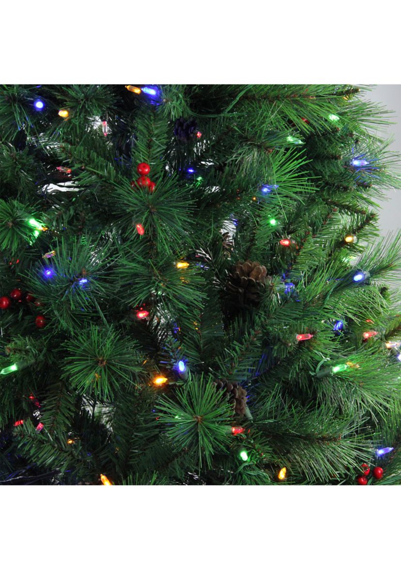 7.5 Pre-Lit Full Denali Mixed Pine Artificial Christmas Tree - Dual LED Lights